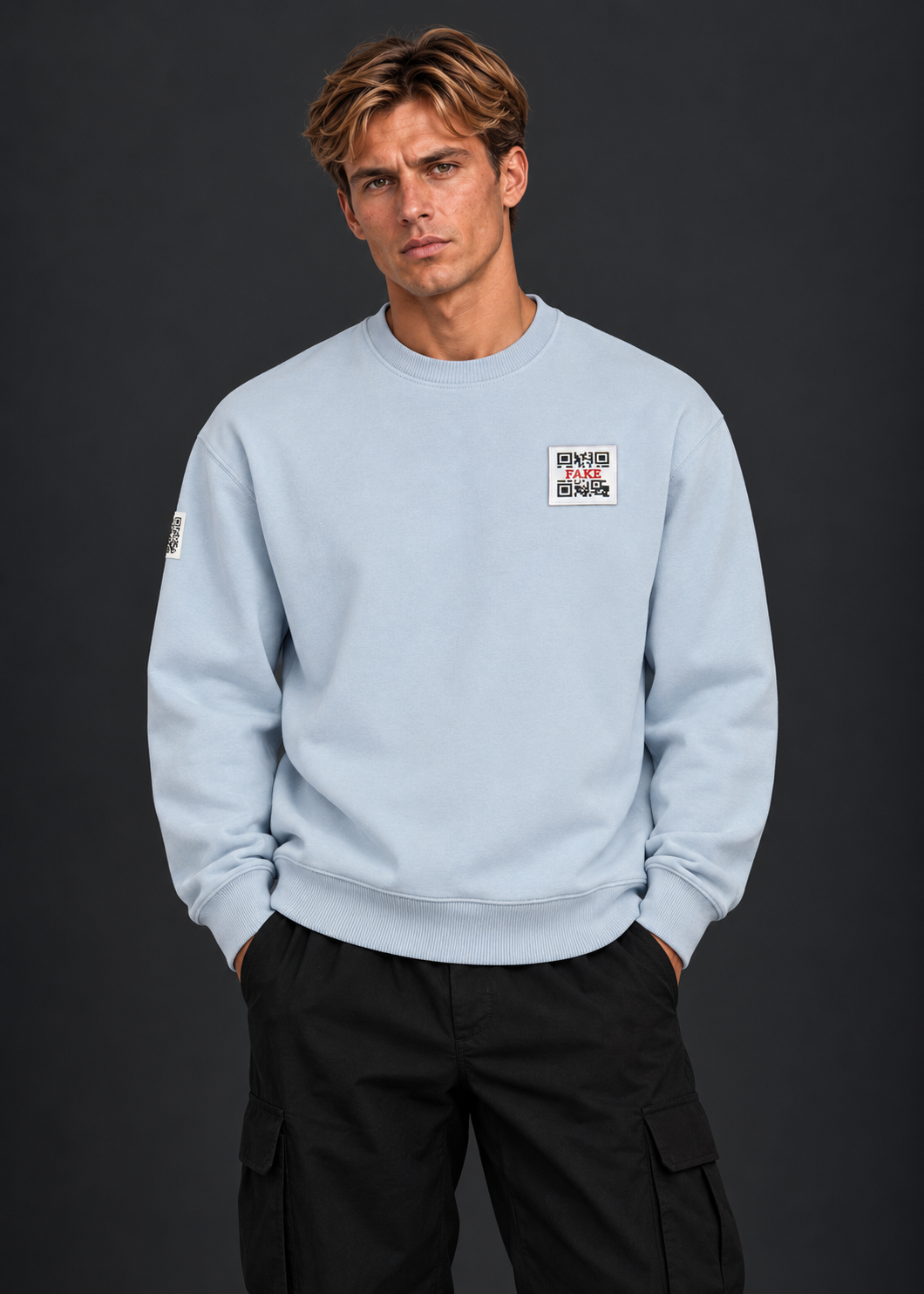Sweatshirt Statement | Light blue