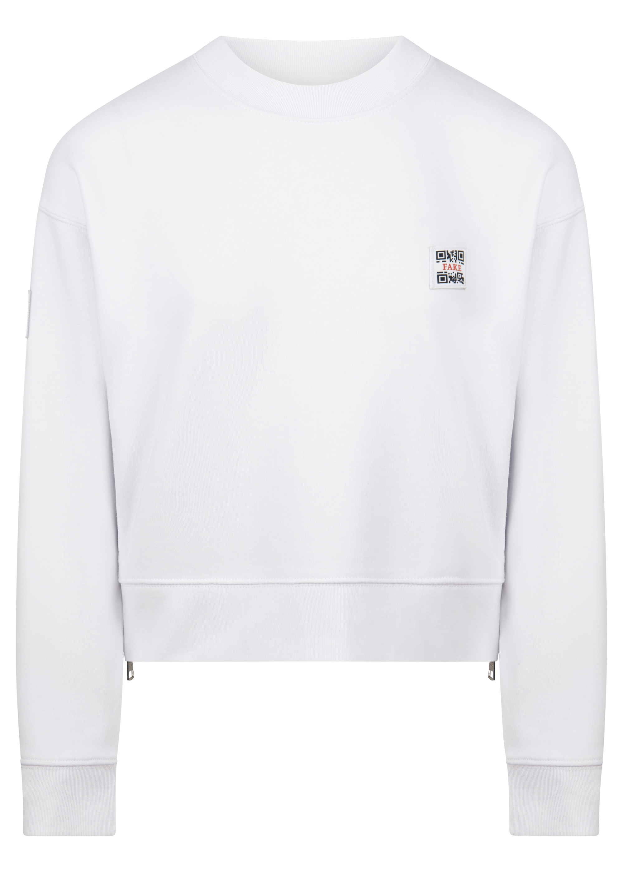 Cropped Zipper Statement | Weiß