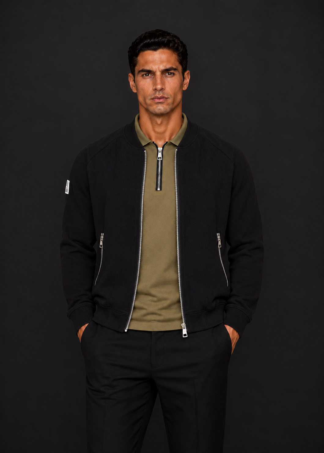 Statement Sweat Jacket | Black