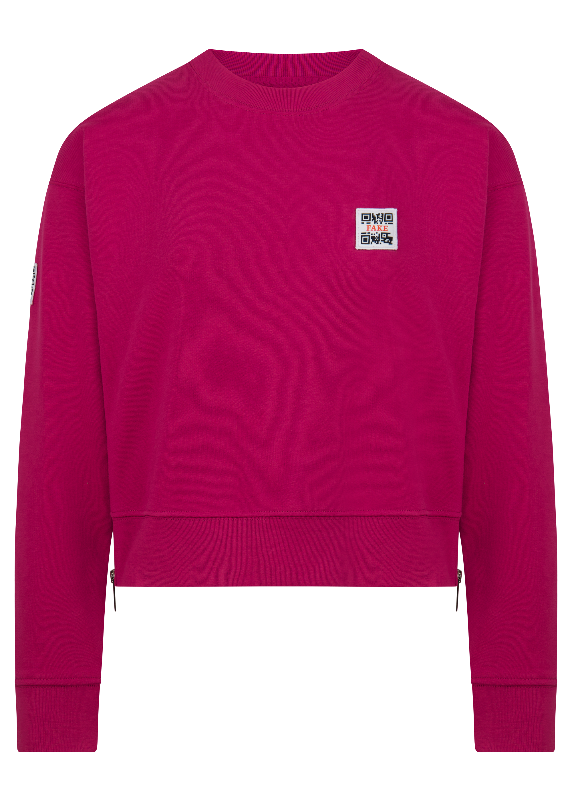 Cropped Zipper Statement | Pink-Lila