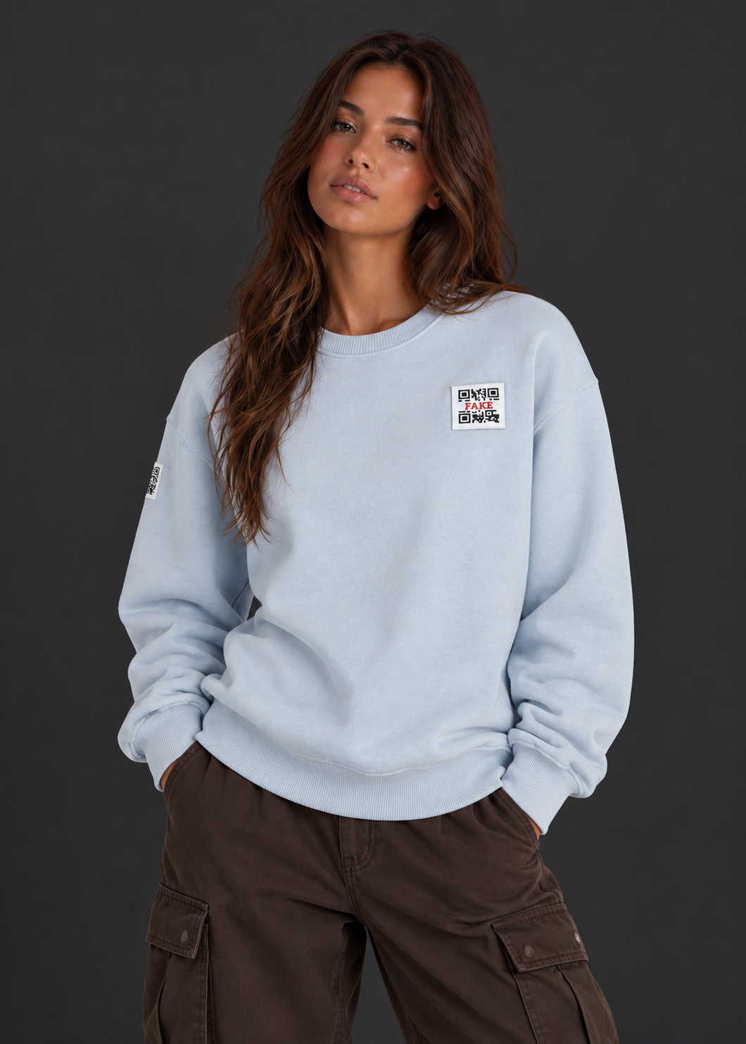 Sweatshirt Statement | Light blue