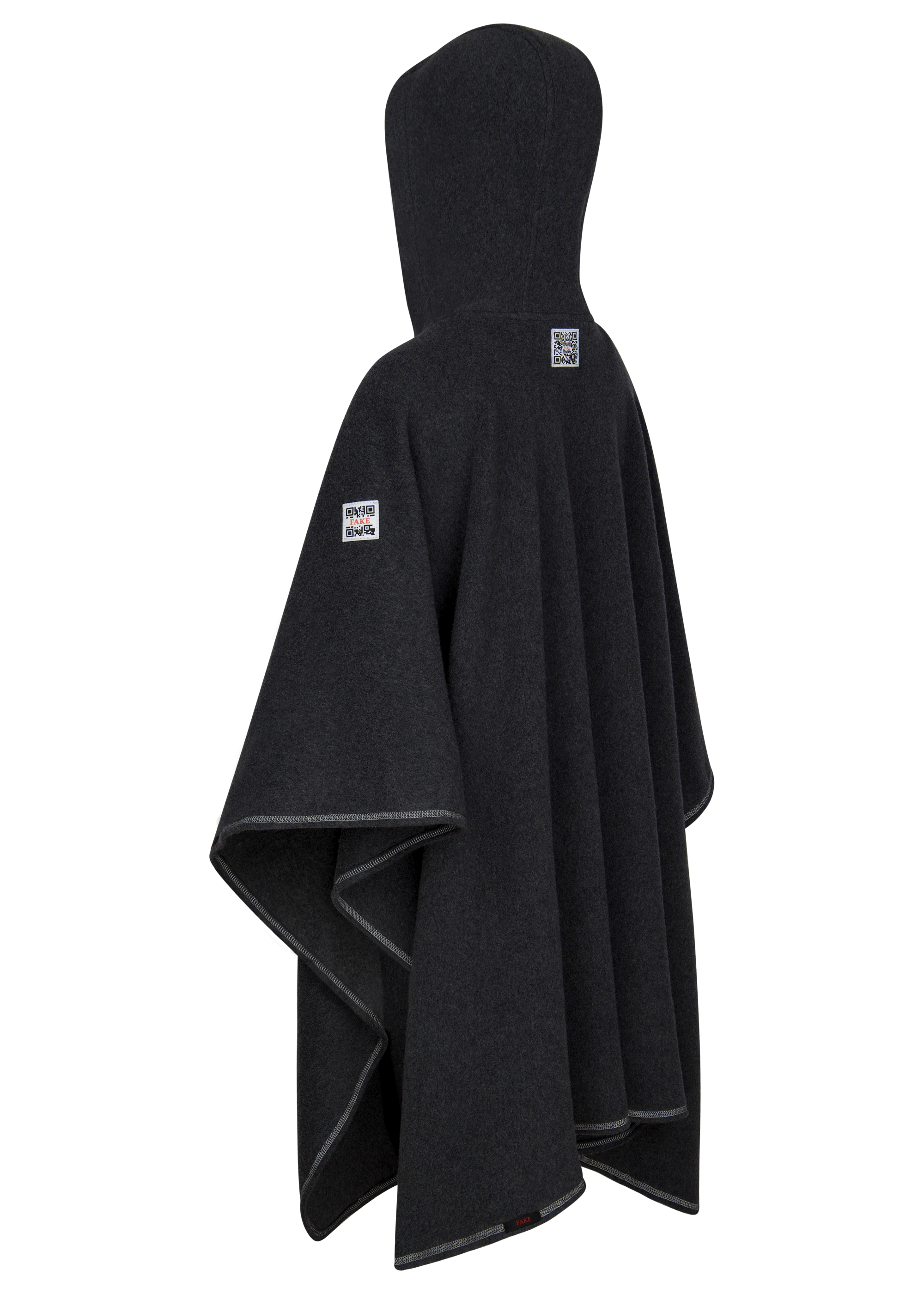 Poncho Plaza NY | Anthrazit Melange