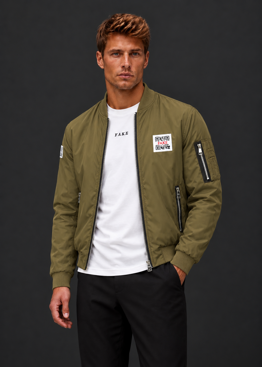 Statement Bomber Jacket | Khaki