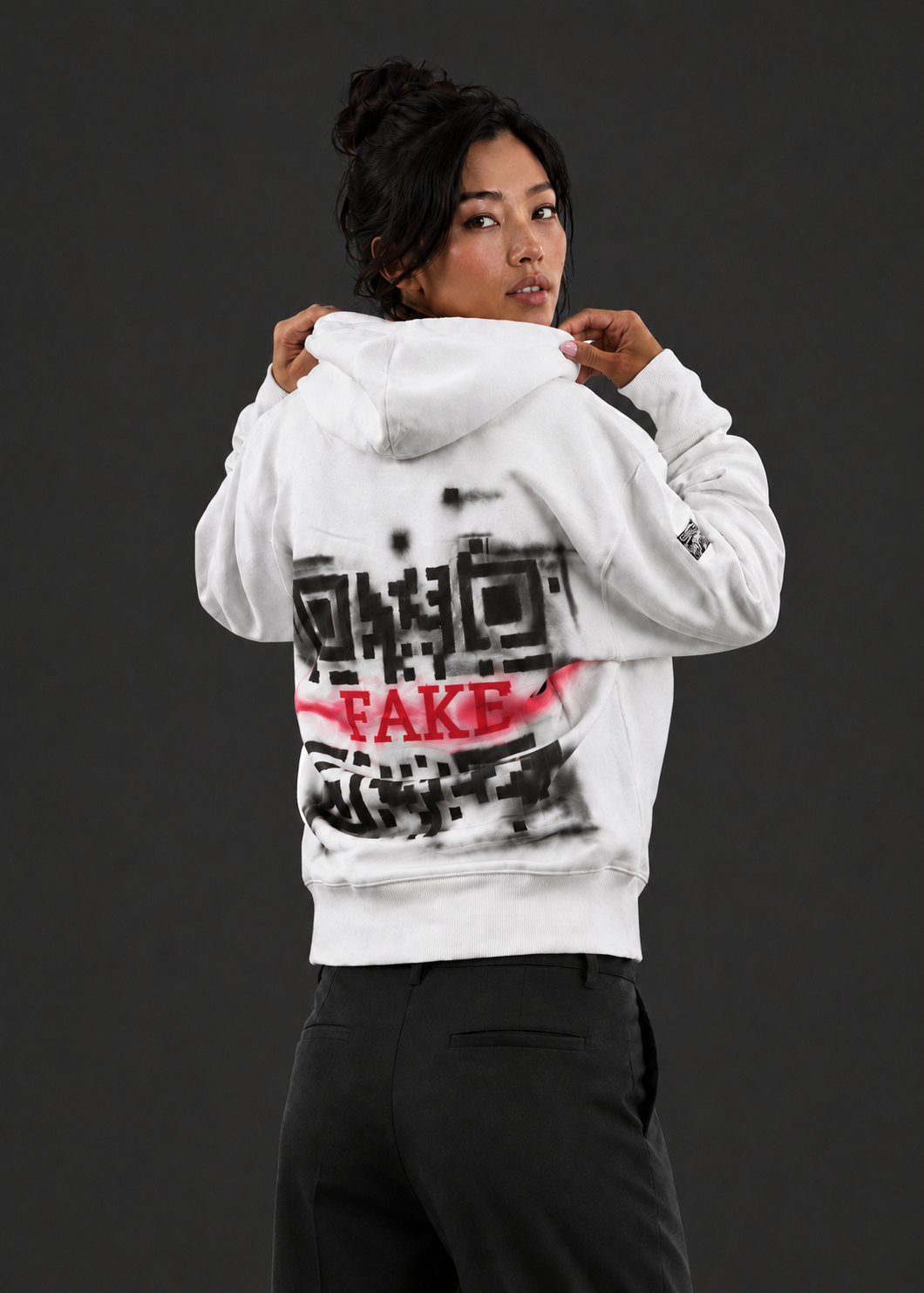 Hoodie Airbrush | Weiß