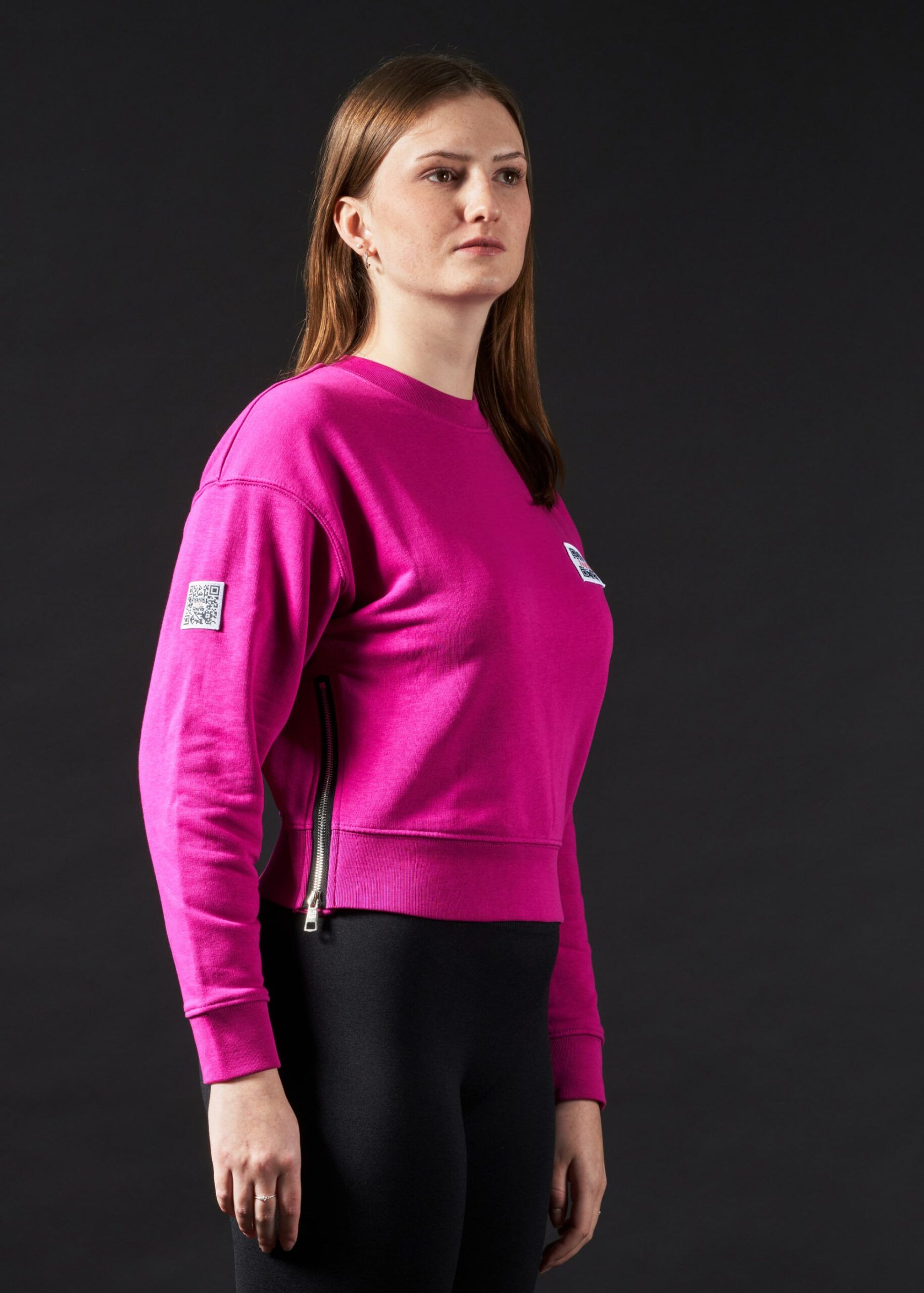 Cropped Zipper Statement | Pink-Lila