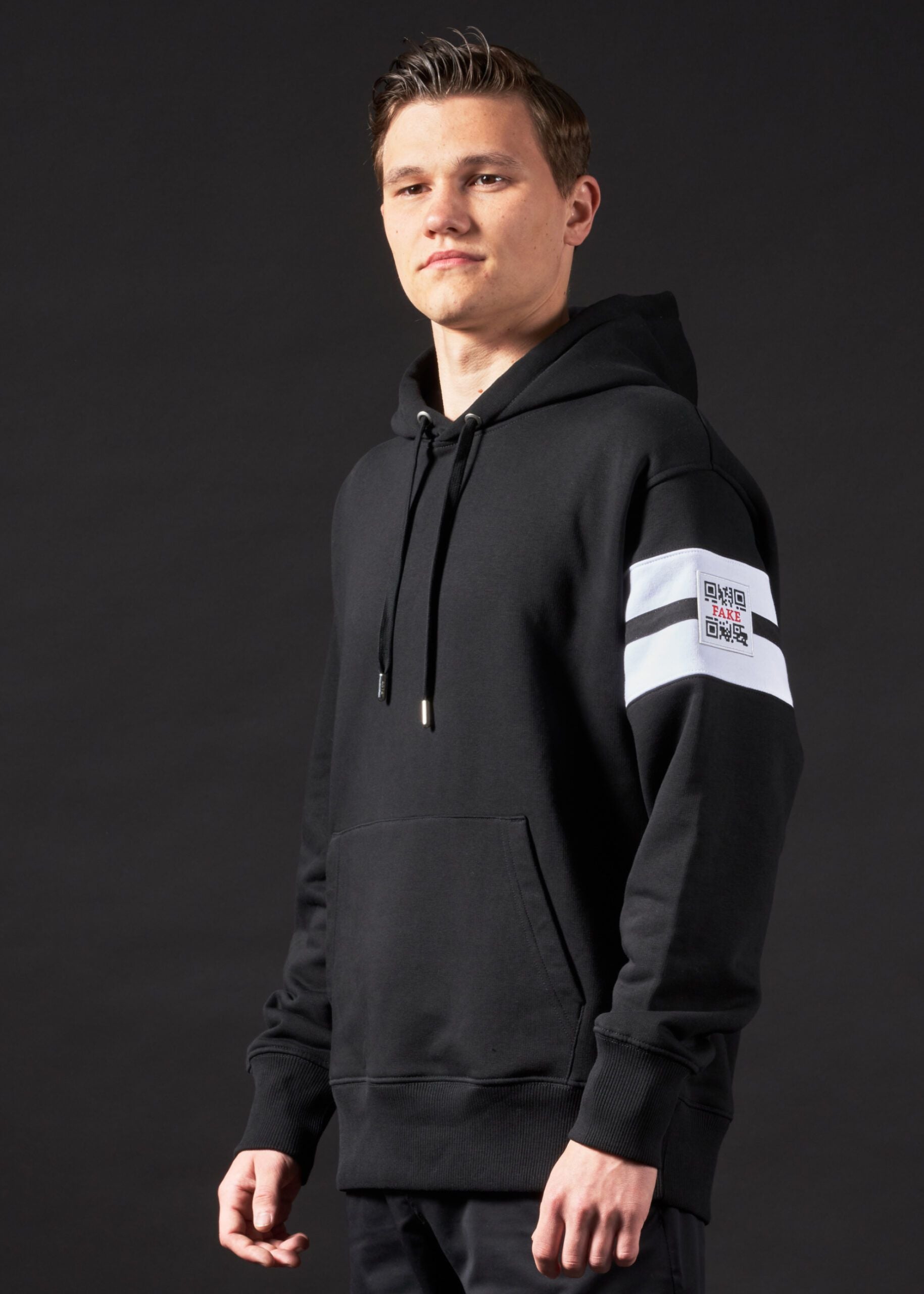 Hoodie MJ Stripes | Schwarz