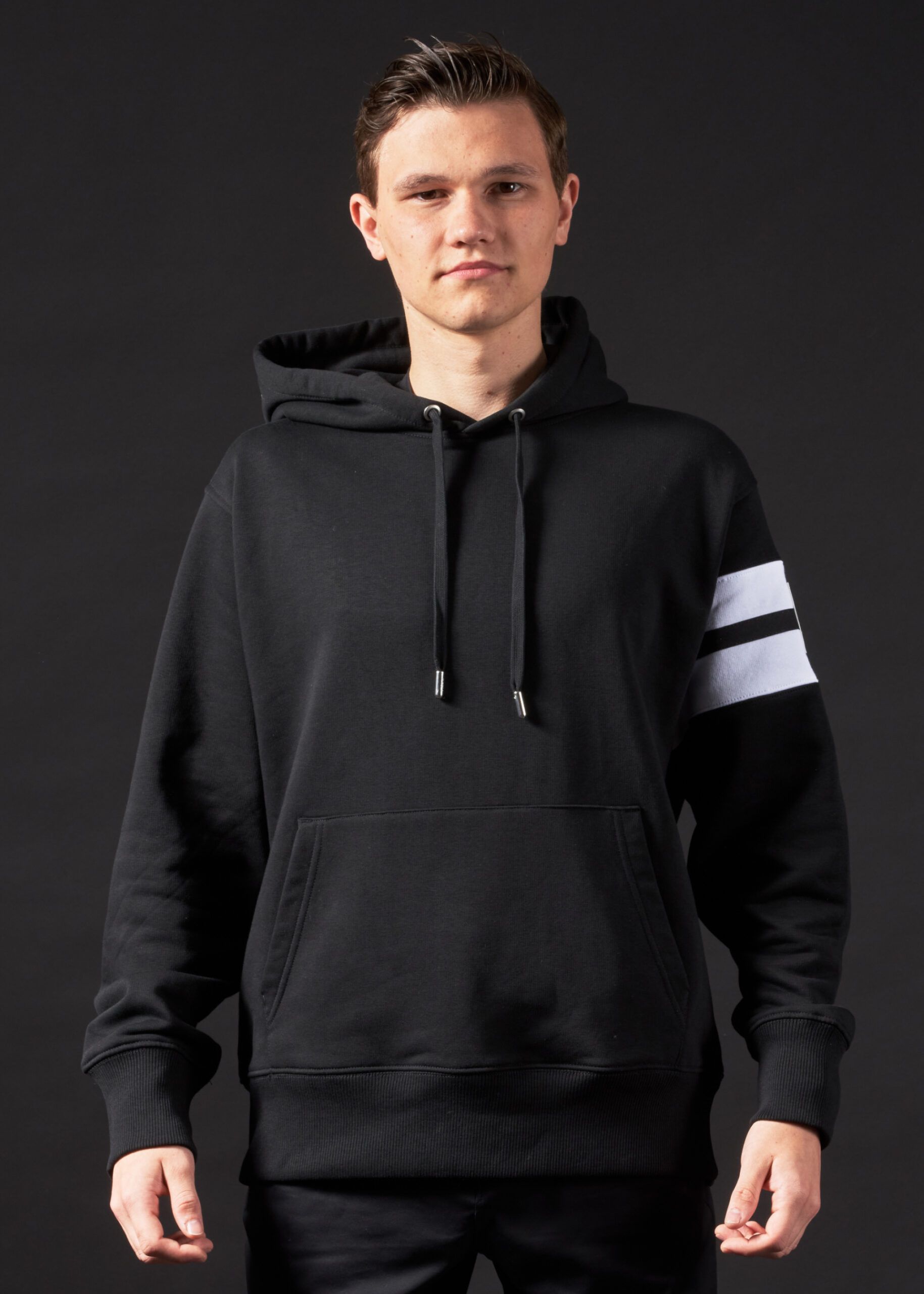 Hoodie MJ Stripes | Schwarz