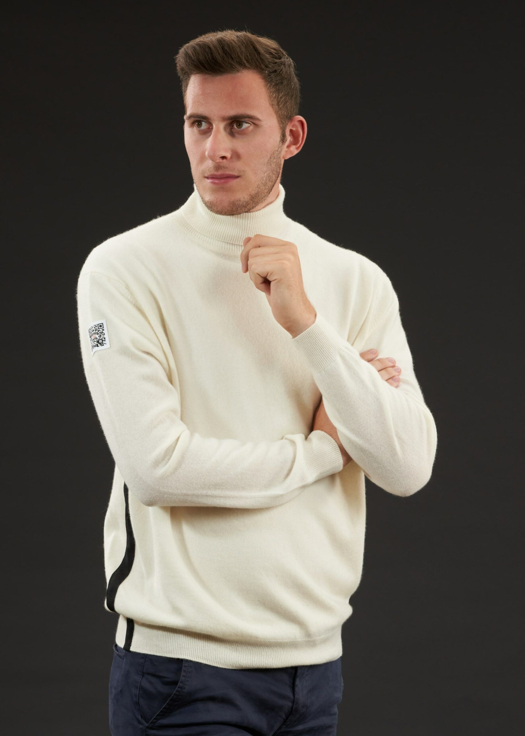 Cashmere-Rollkragenpullover Statement | Creme