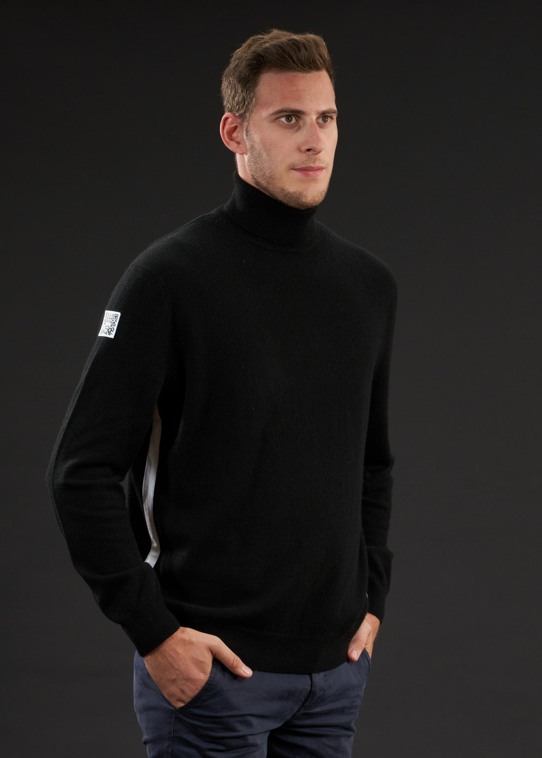 Cashmere-Rollkragenpullover Statement | Schwarz