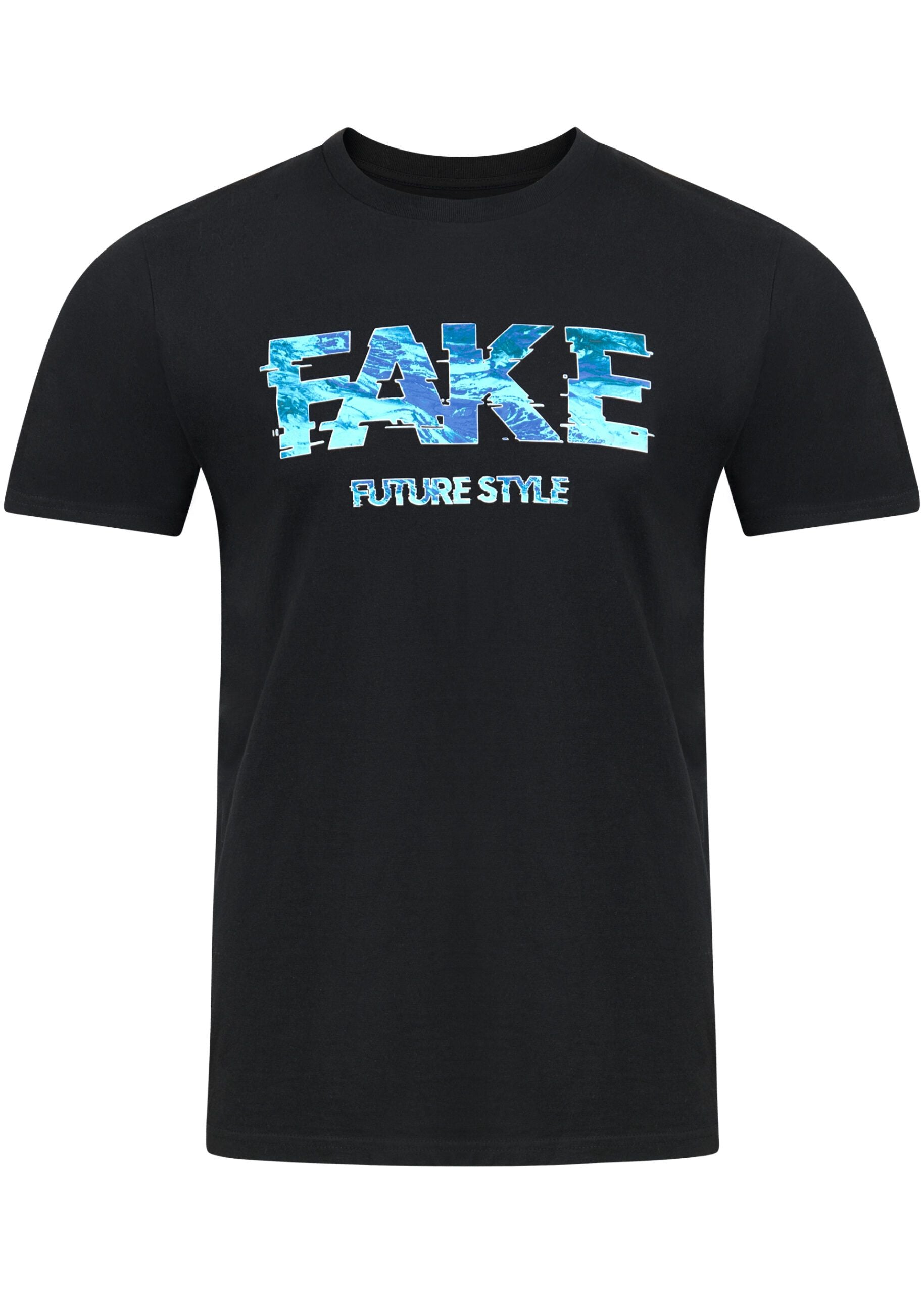 T-Shirt Blue Lava Schwarz