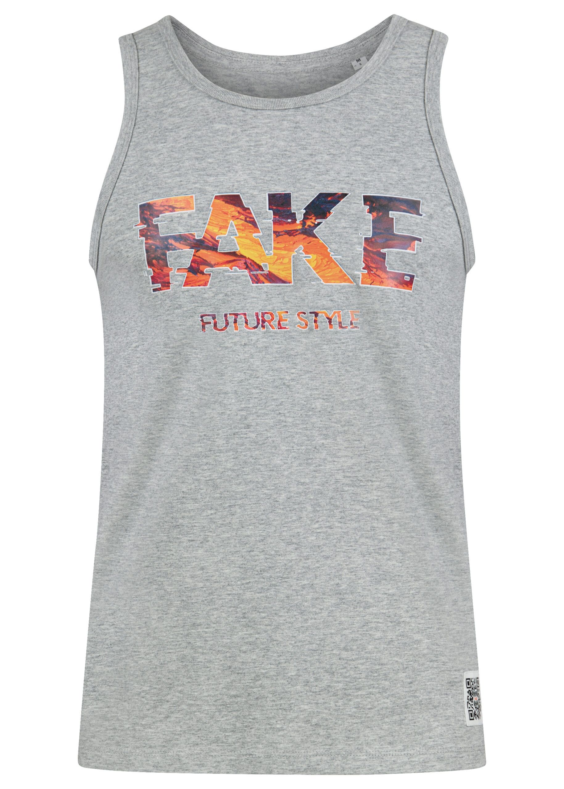 Tank Top Red Lava Hellgrau