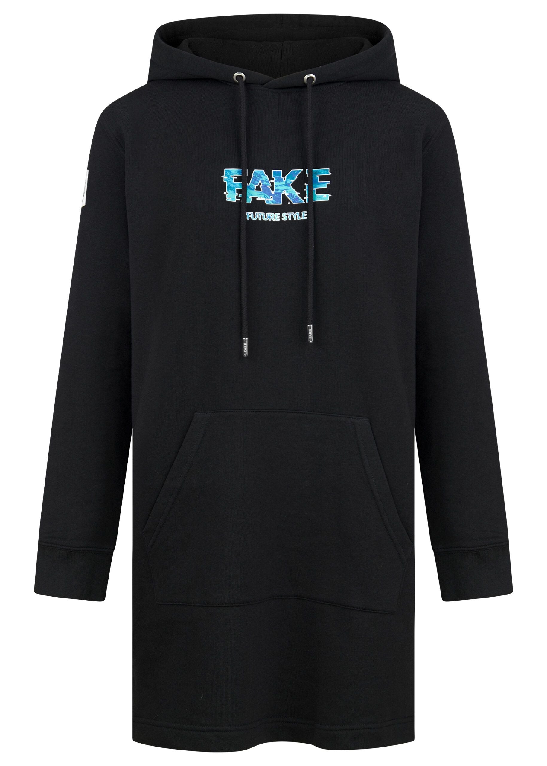 Hoodie Kleid Blue Lava Schwarz