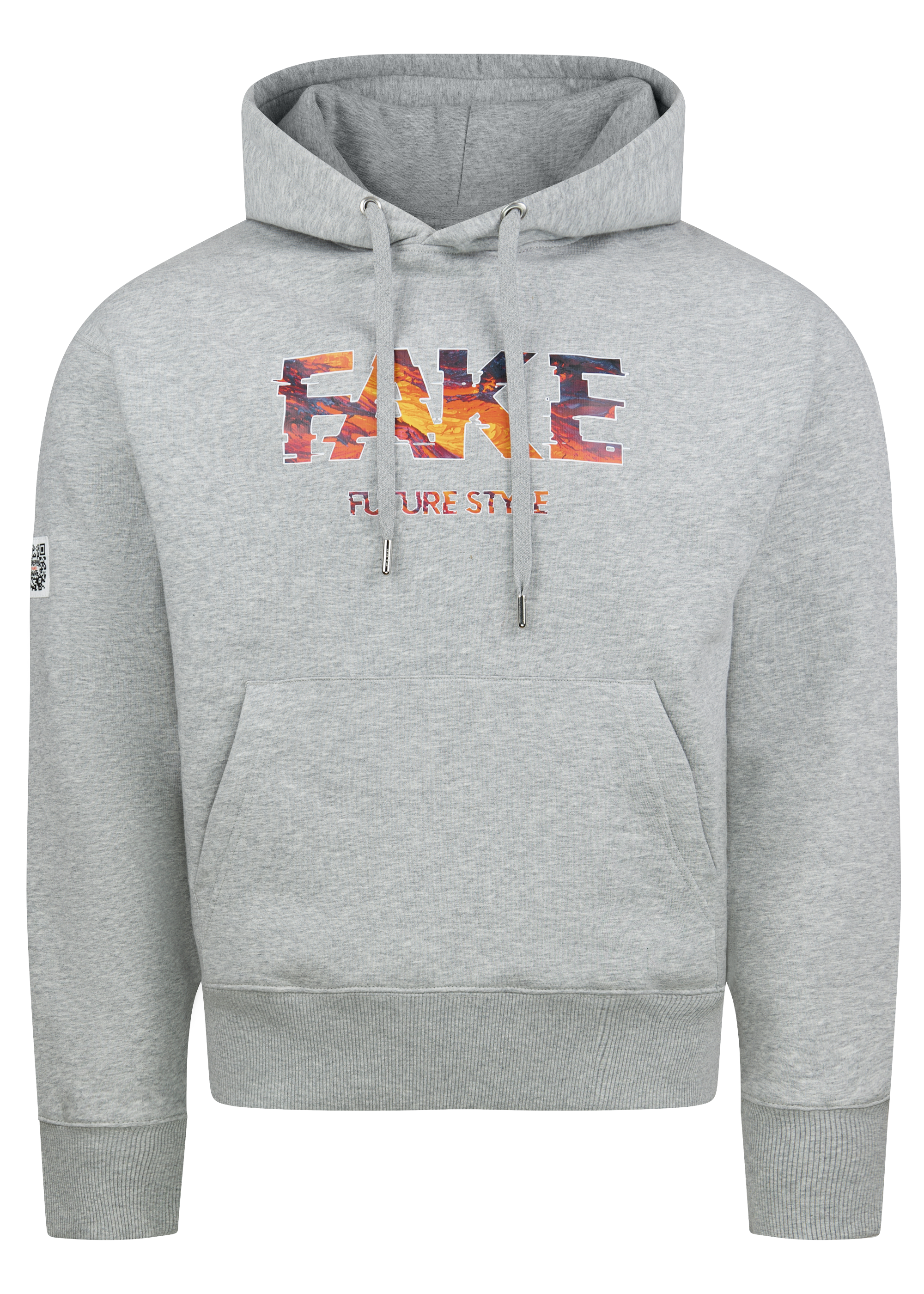 Hoodie Red Lava Hellgrau