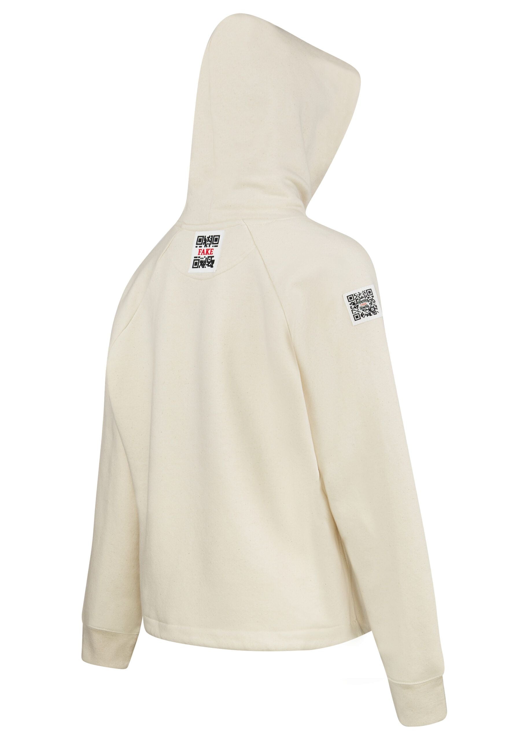 Cropped Hoodie Pink Lava Cremefarbend