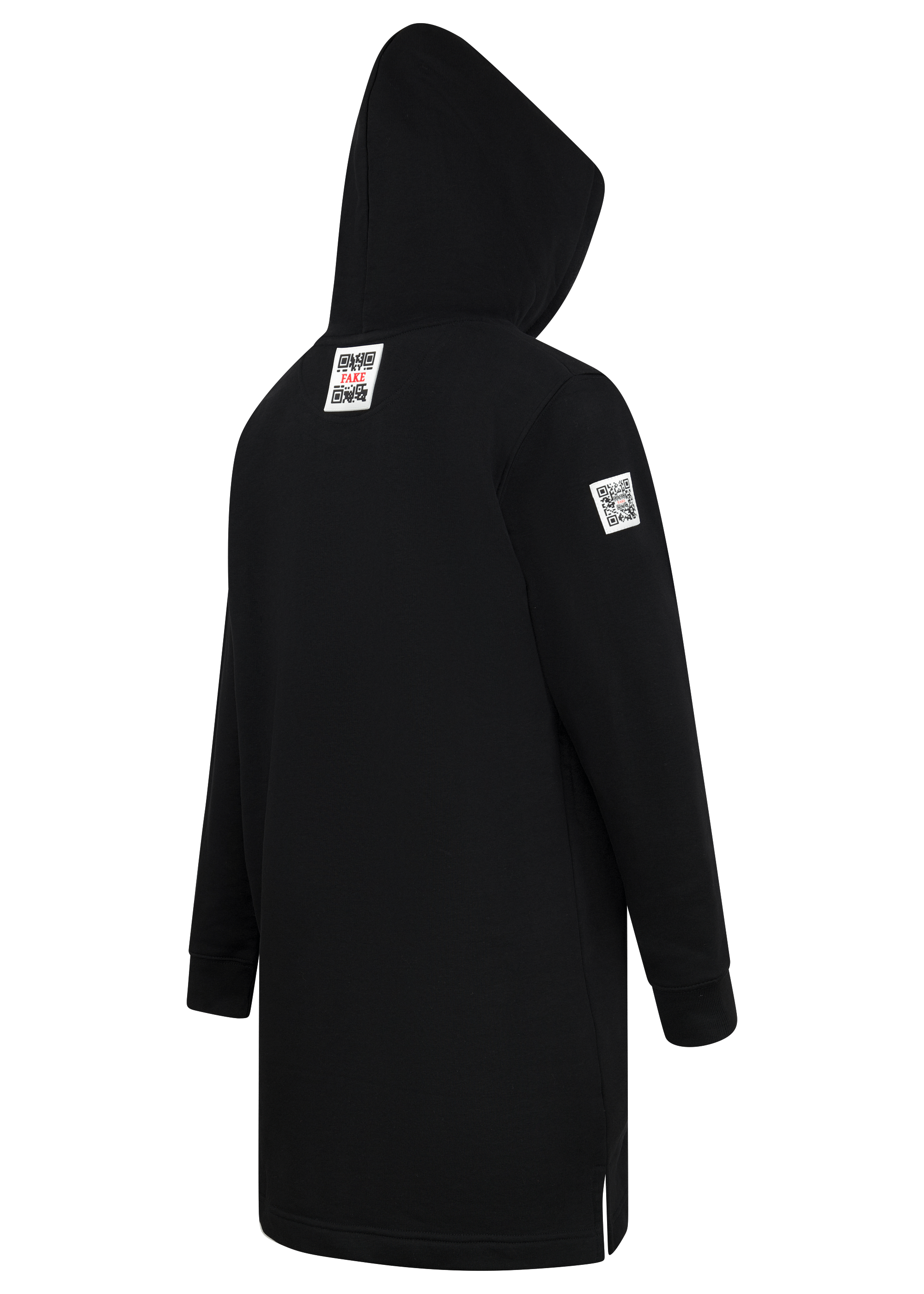 Hoodie Kleid Blue Lava Schwarz