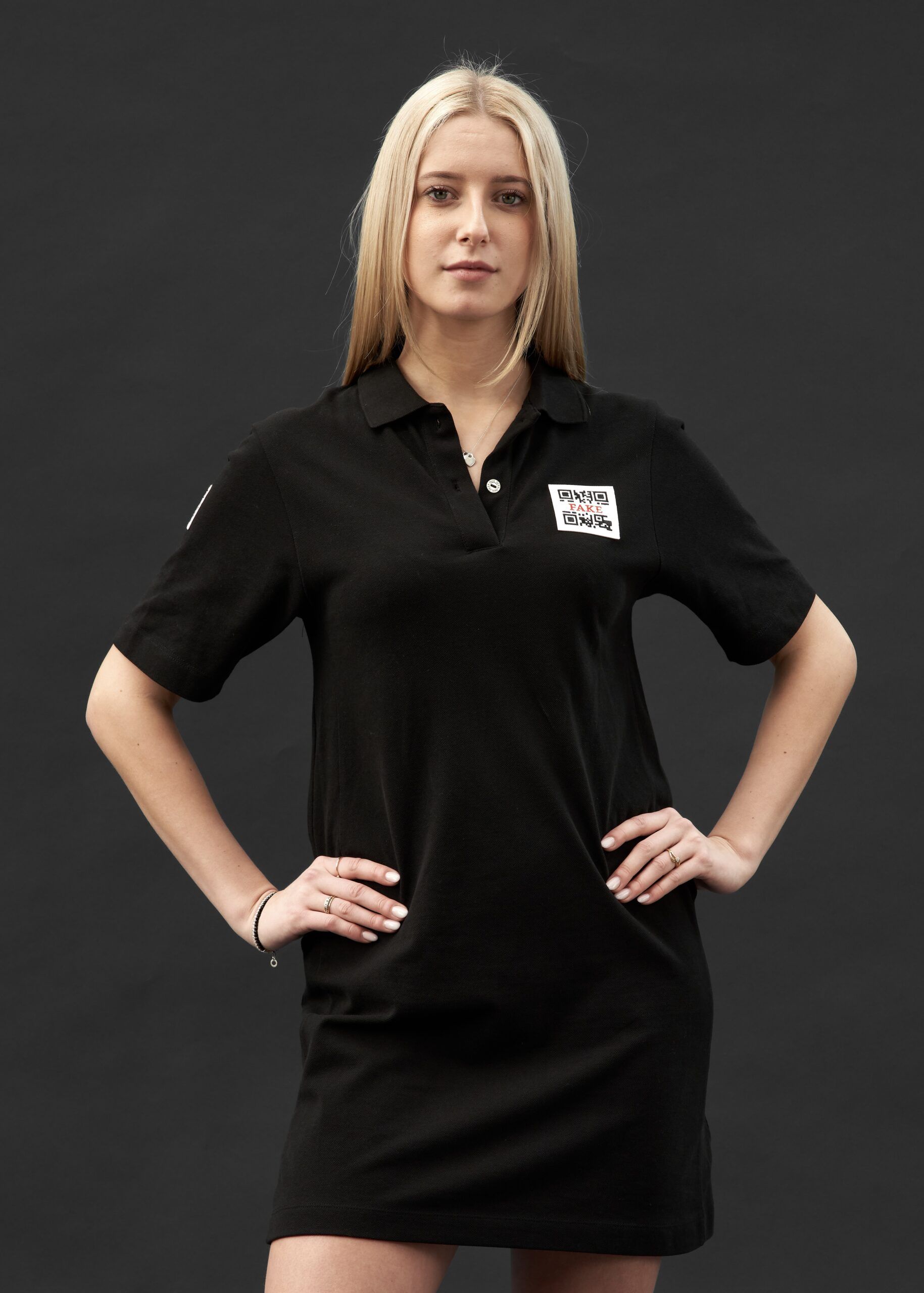 Polo Kleid Statement | Schwarz