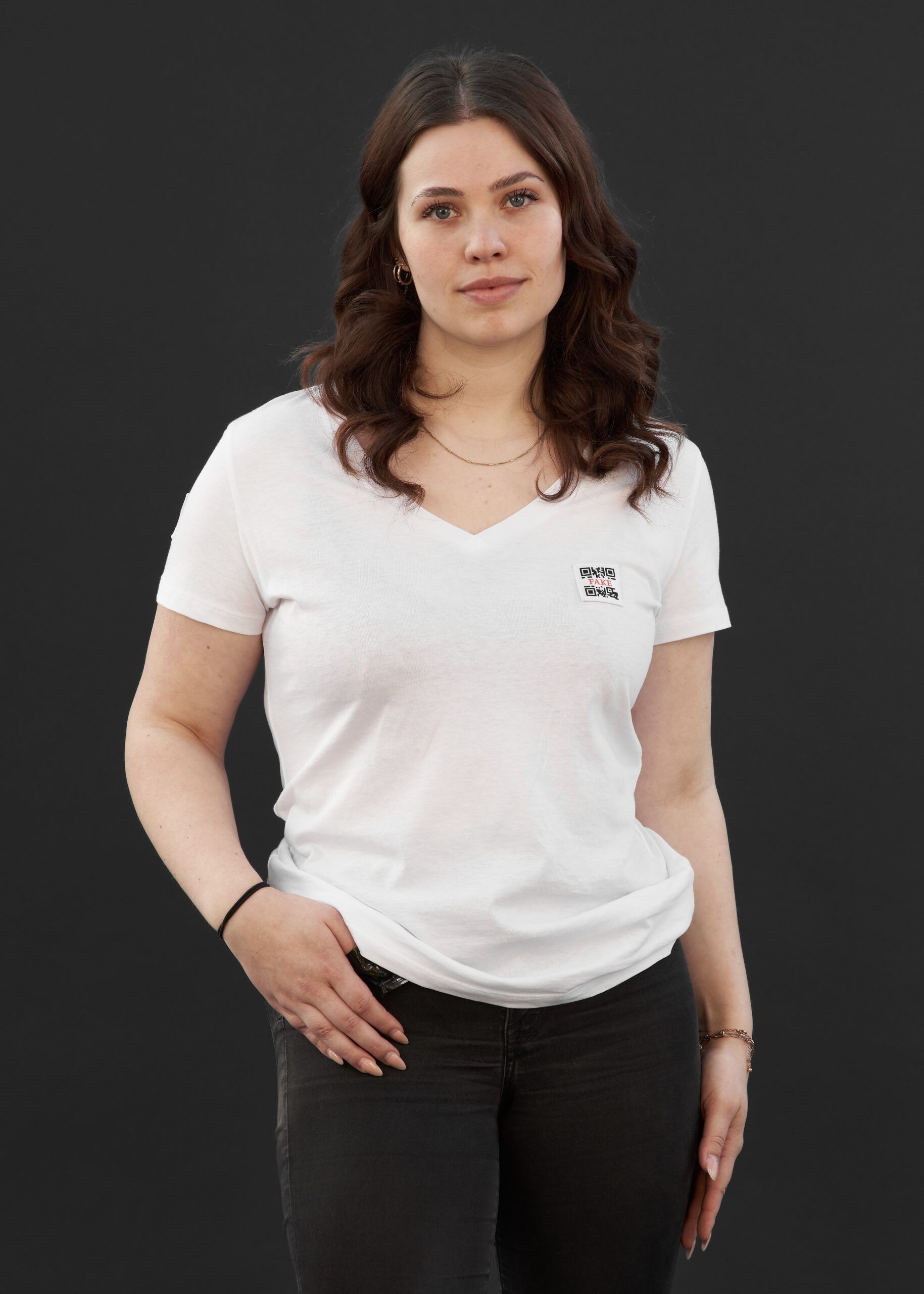 V-Shirt Statement | Weiß