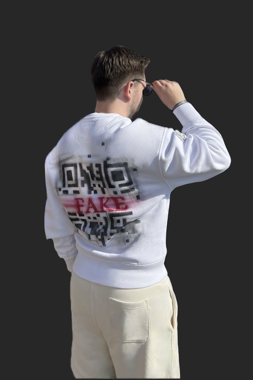 Sweatshirt Airbrush | Weiß