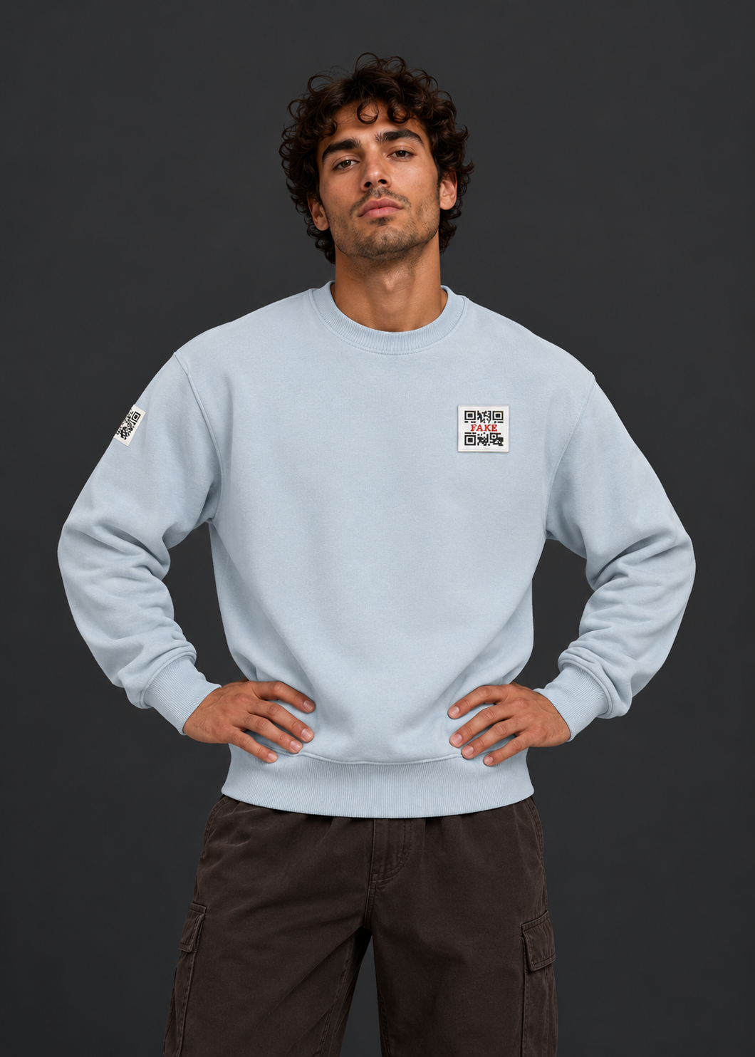 Sweatshirt Statement | Light blue