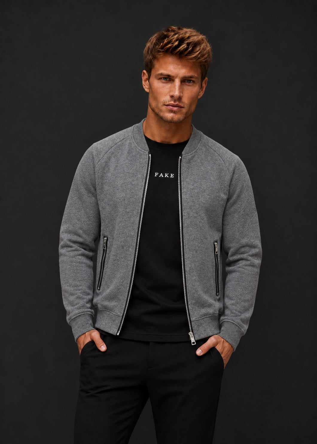 Statement Sweat Jacket | Grey