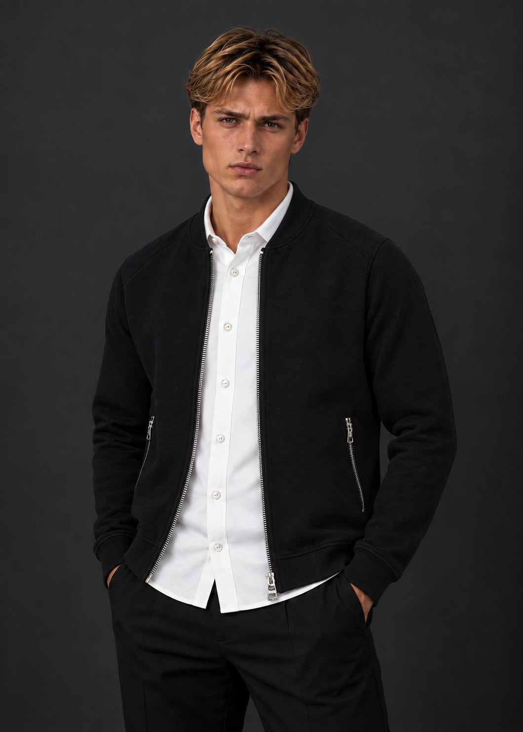 Statement Sweat Jacket | Black