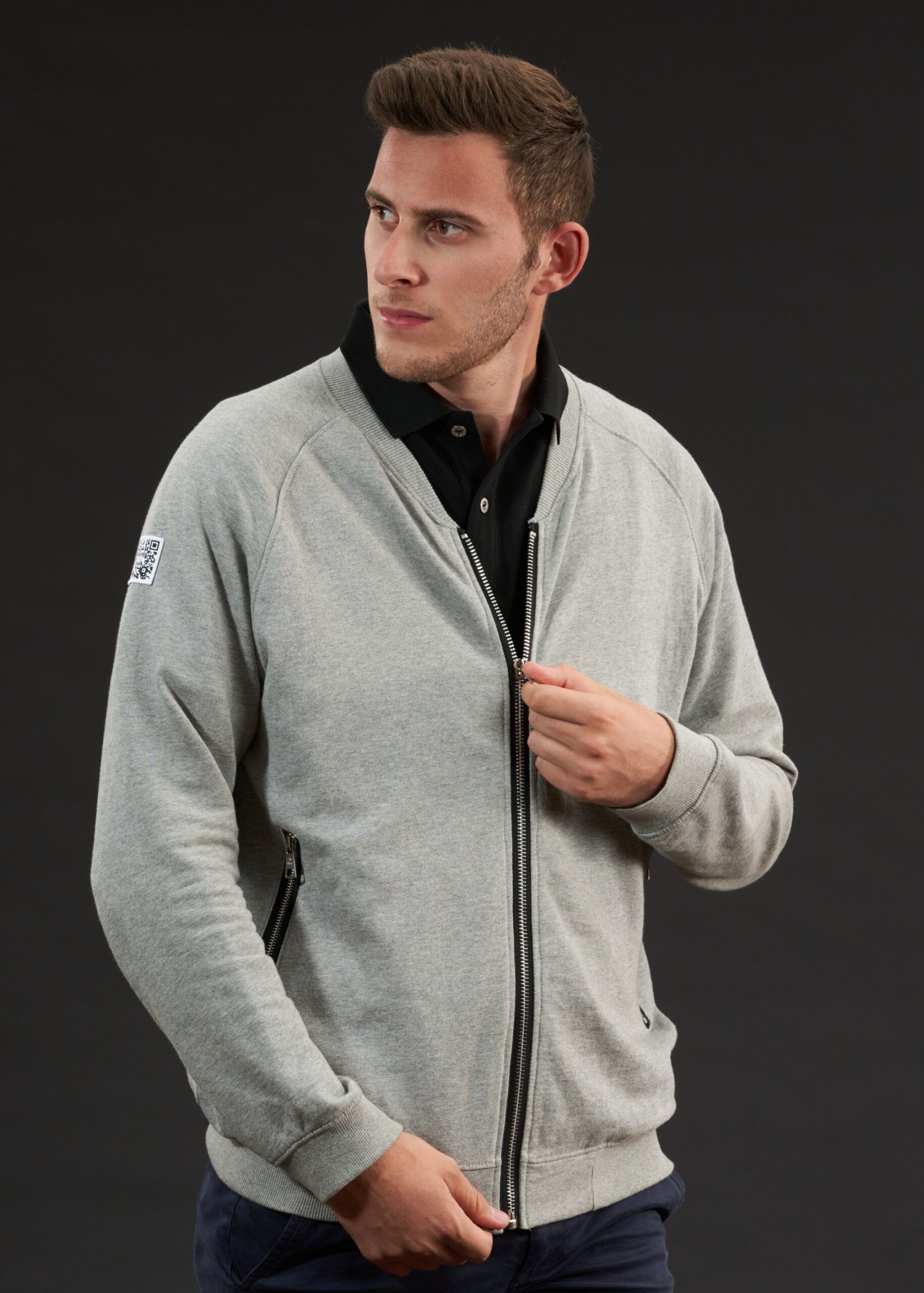 Sweat-Jacke Statement | Grau