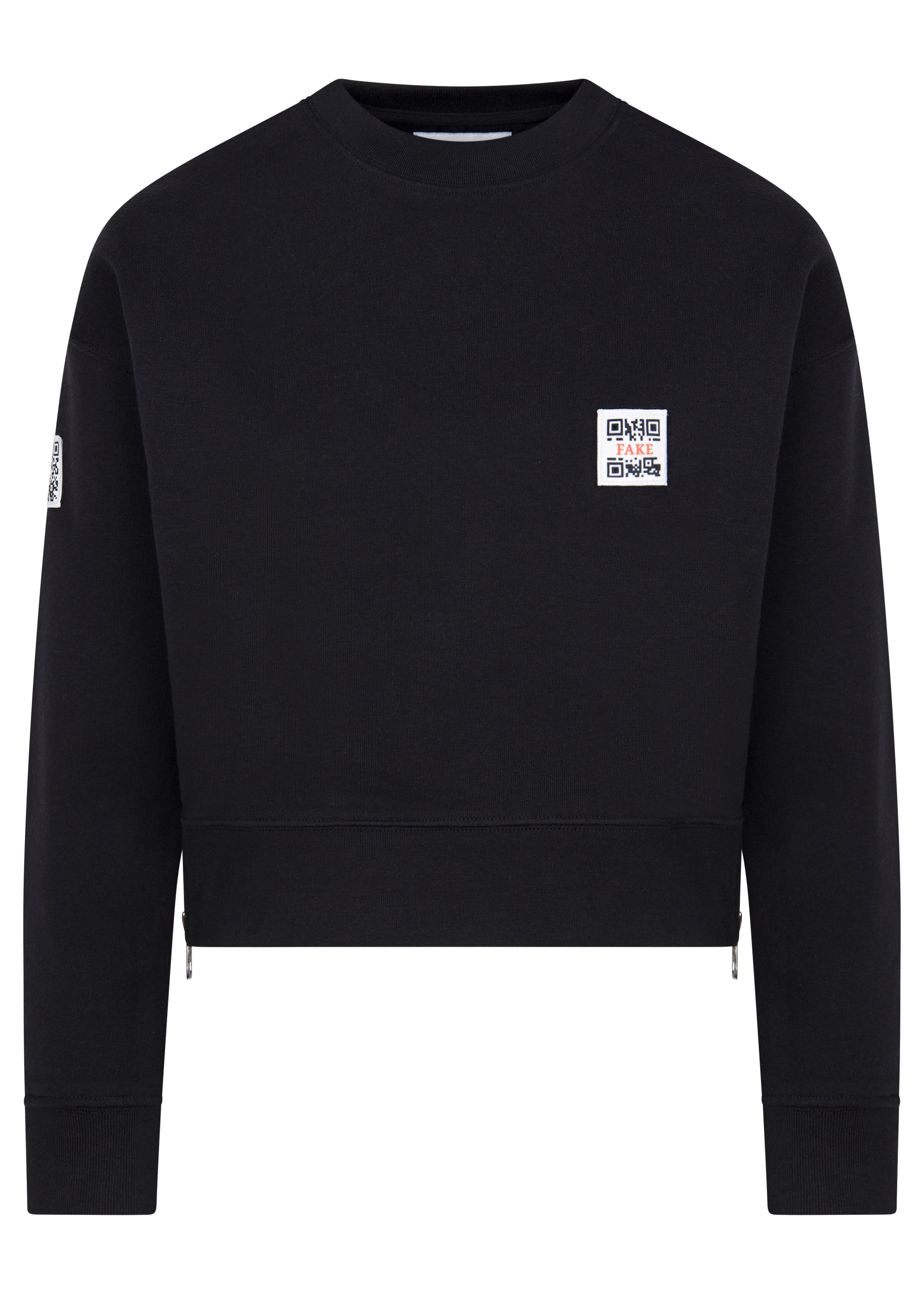 Cropped Zipper Statement | Schwarz