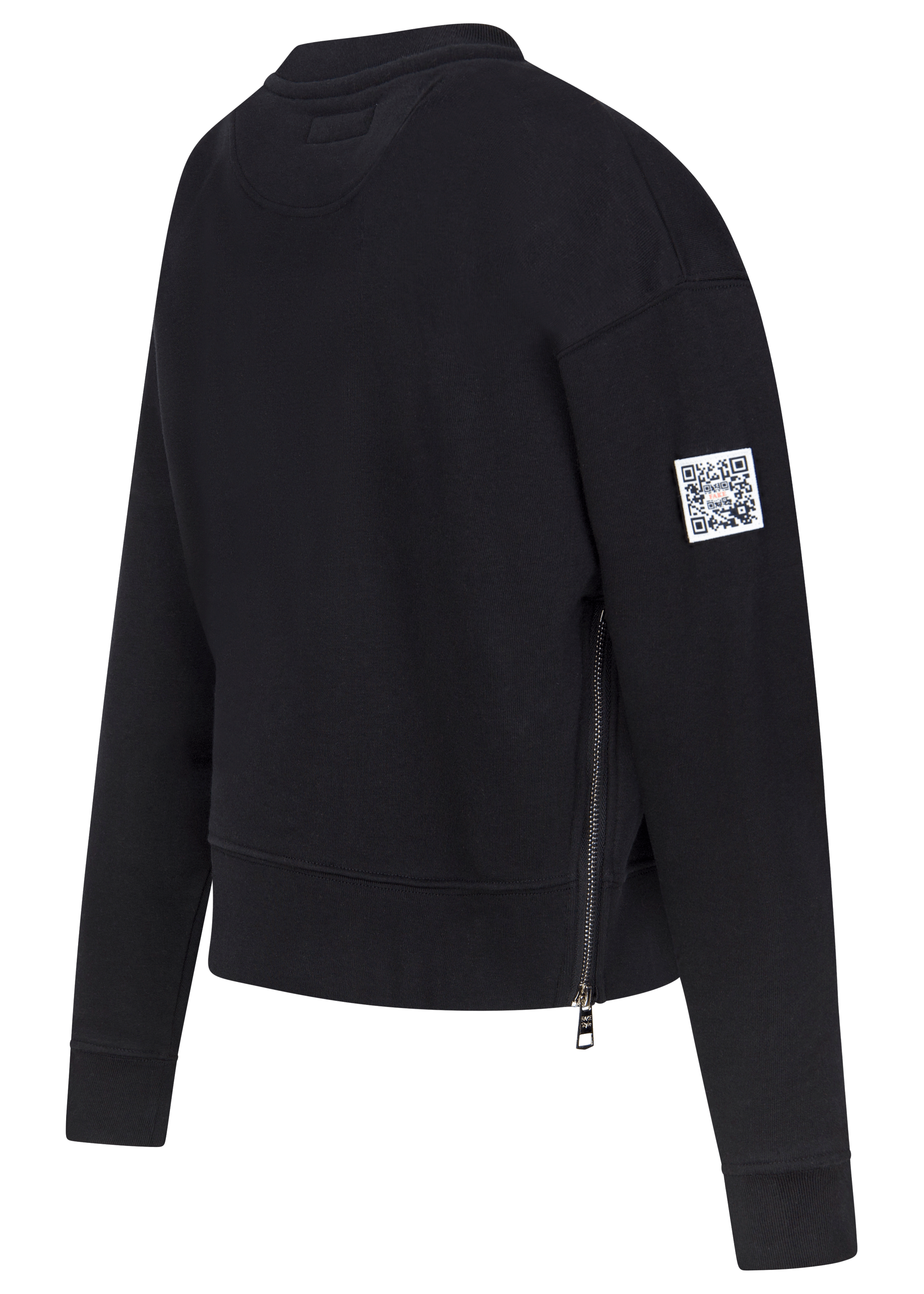 Cropped Zipper Statement | Schwarz