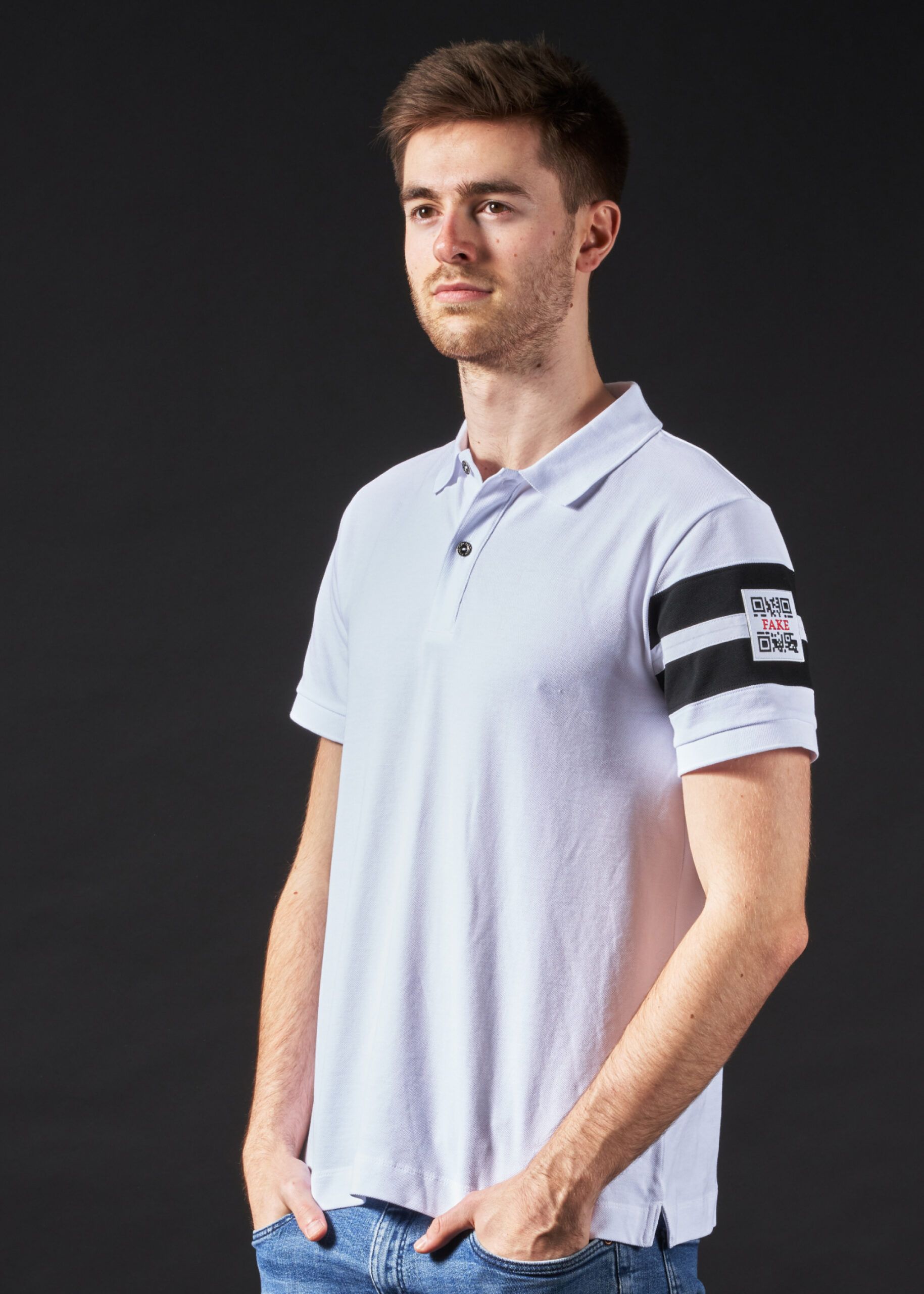 Polo-Shirt  MJ Stripes  | Weiß