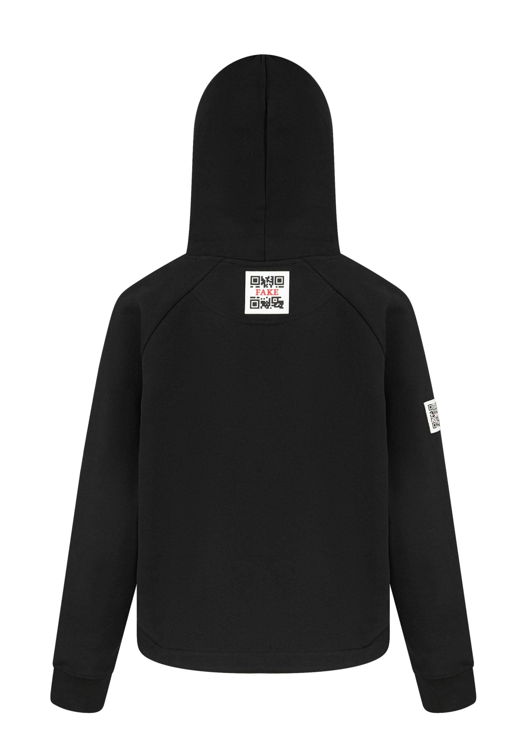 Cropped Hoodie Iced Limited Schwarz