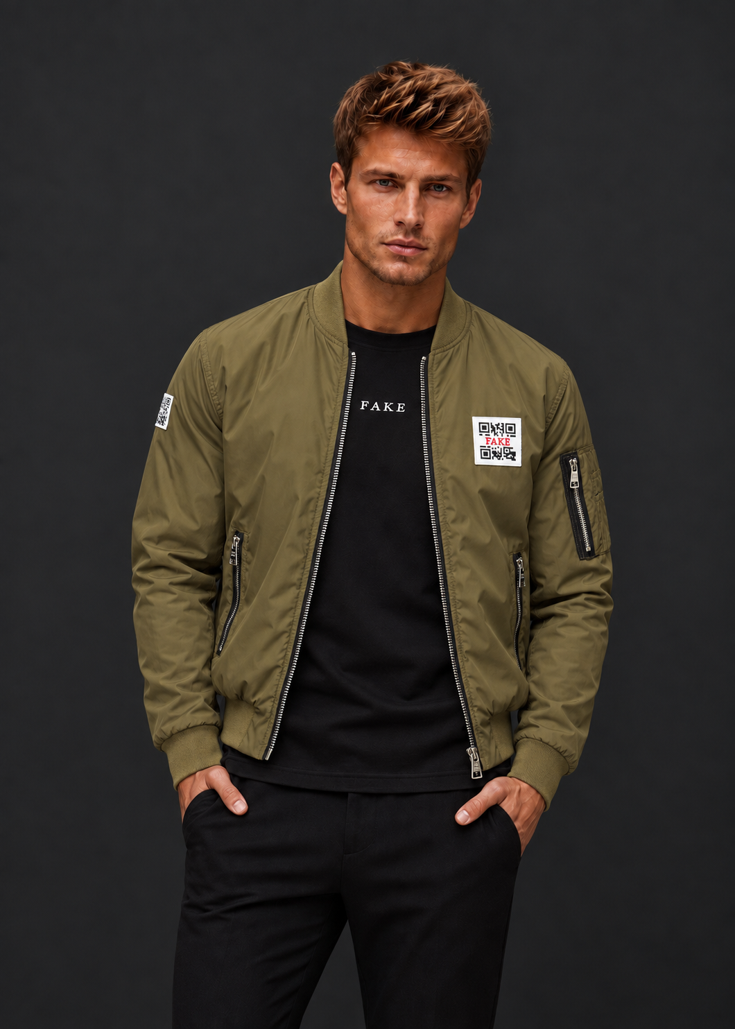 Statement Bomber Jacket | Khaki