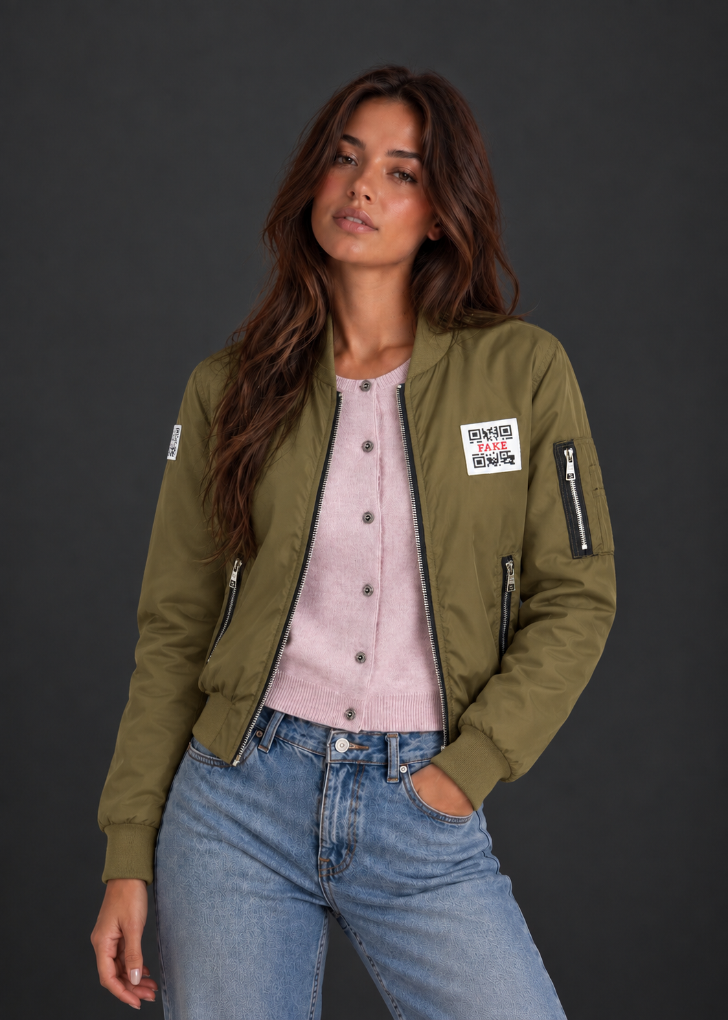Statement Bomber Jacket | Khaki