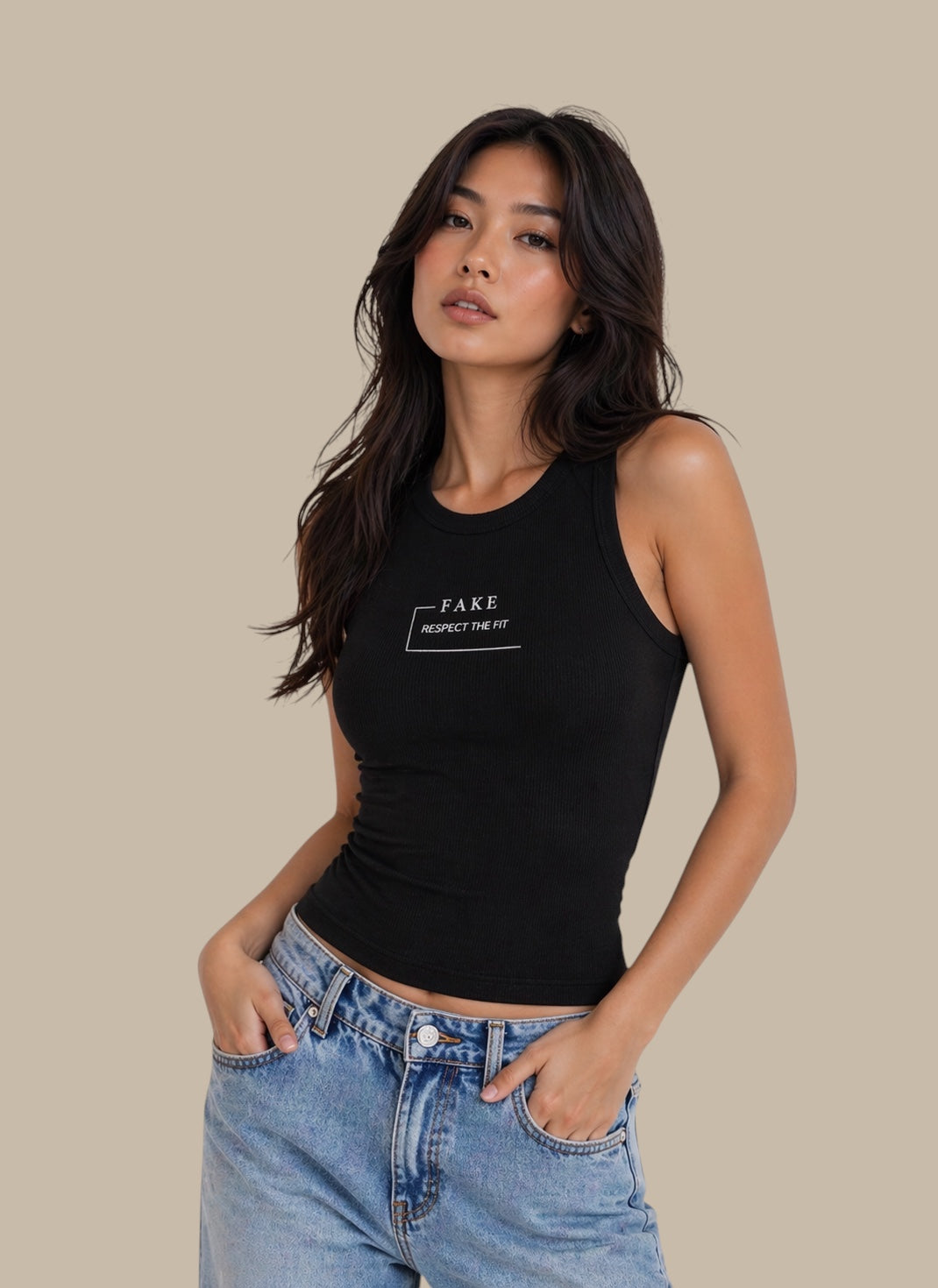 RESPECT THE FIT - TOP - Schwarz