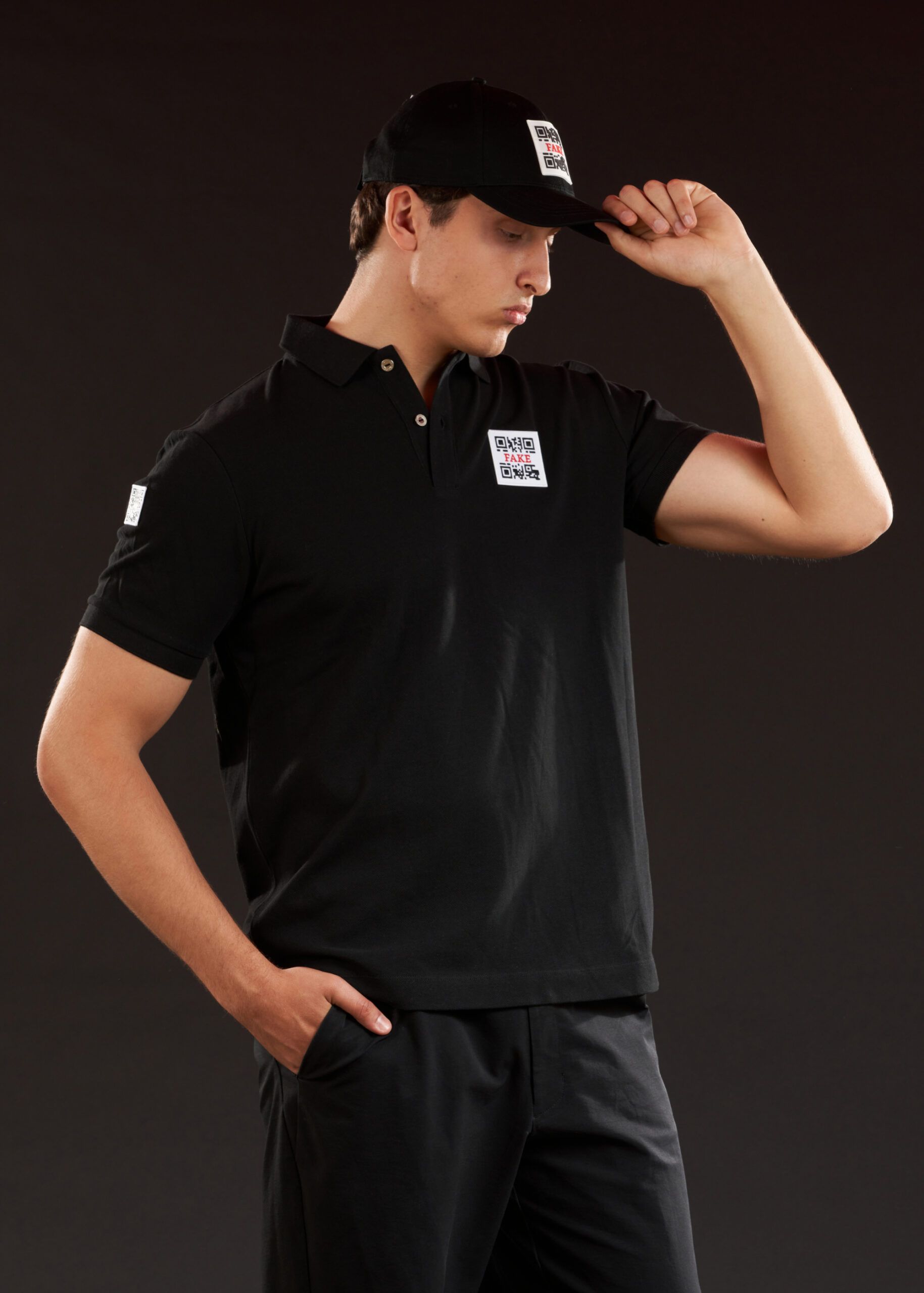 Baseball-Cap Mit Logo Modische Baseballkappe Schwarz