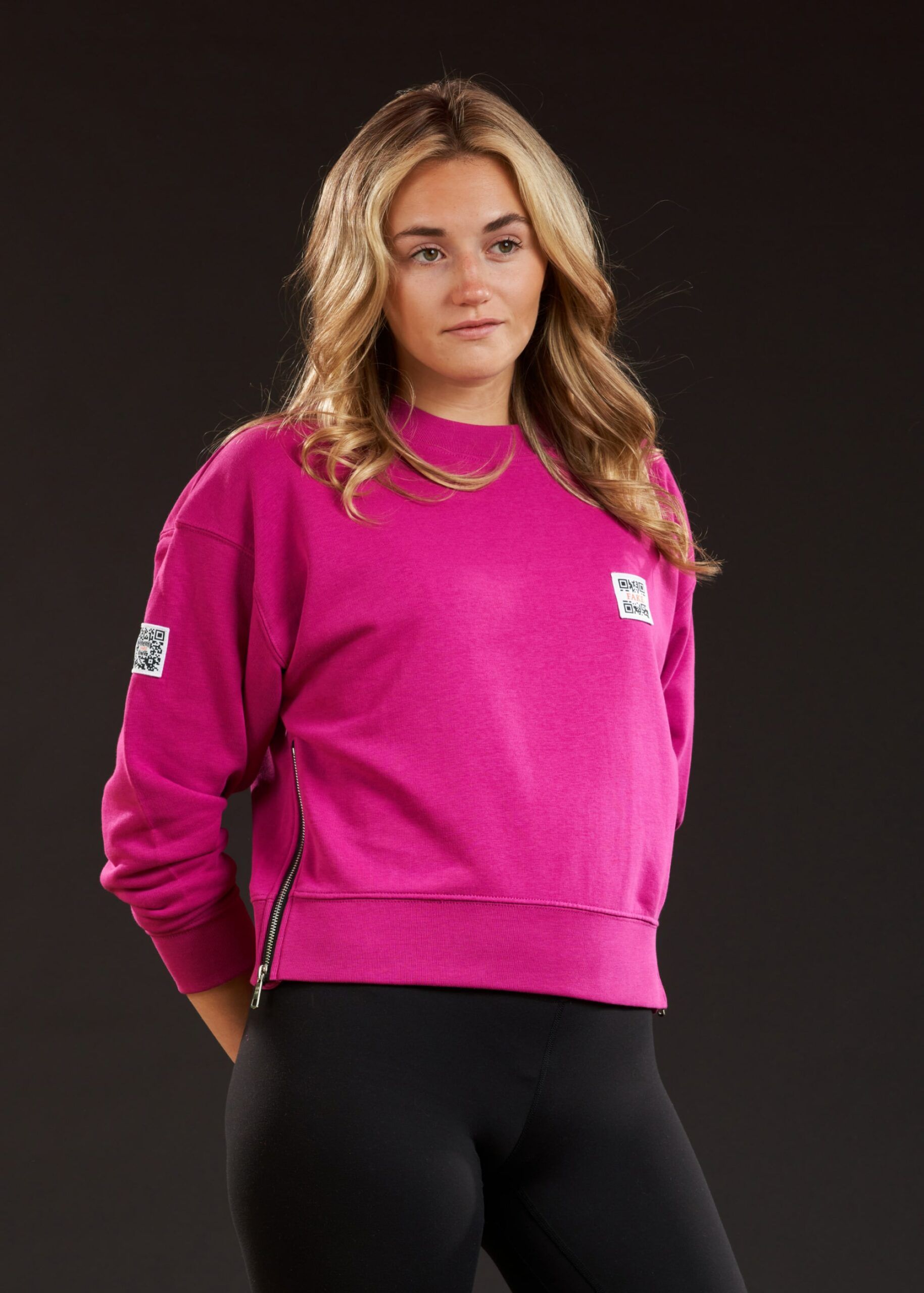 Cropped Zipper Statement | Pink-Lila