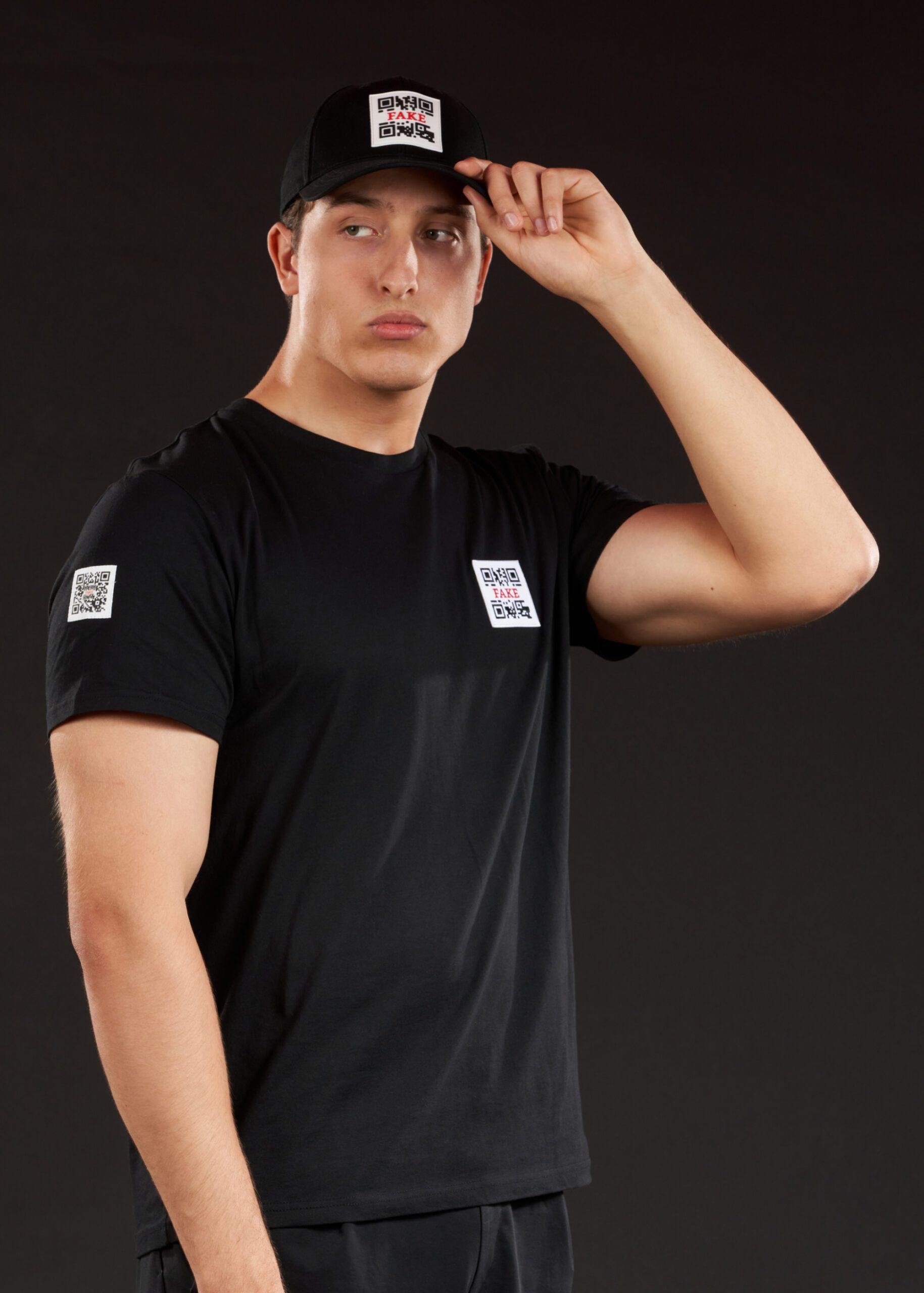 Baseball-Cap Mit Logo Modische Baseballkappe Schwarz