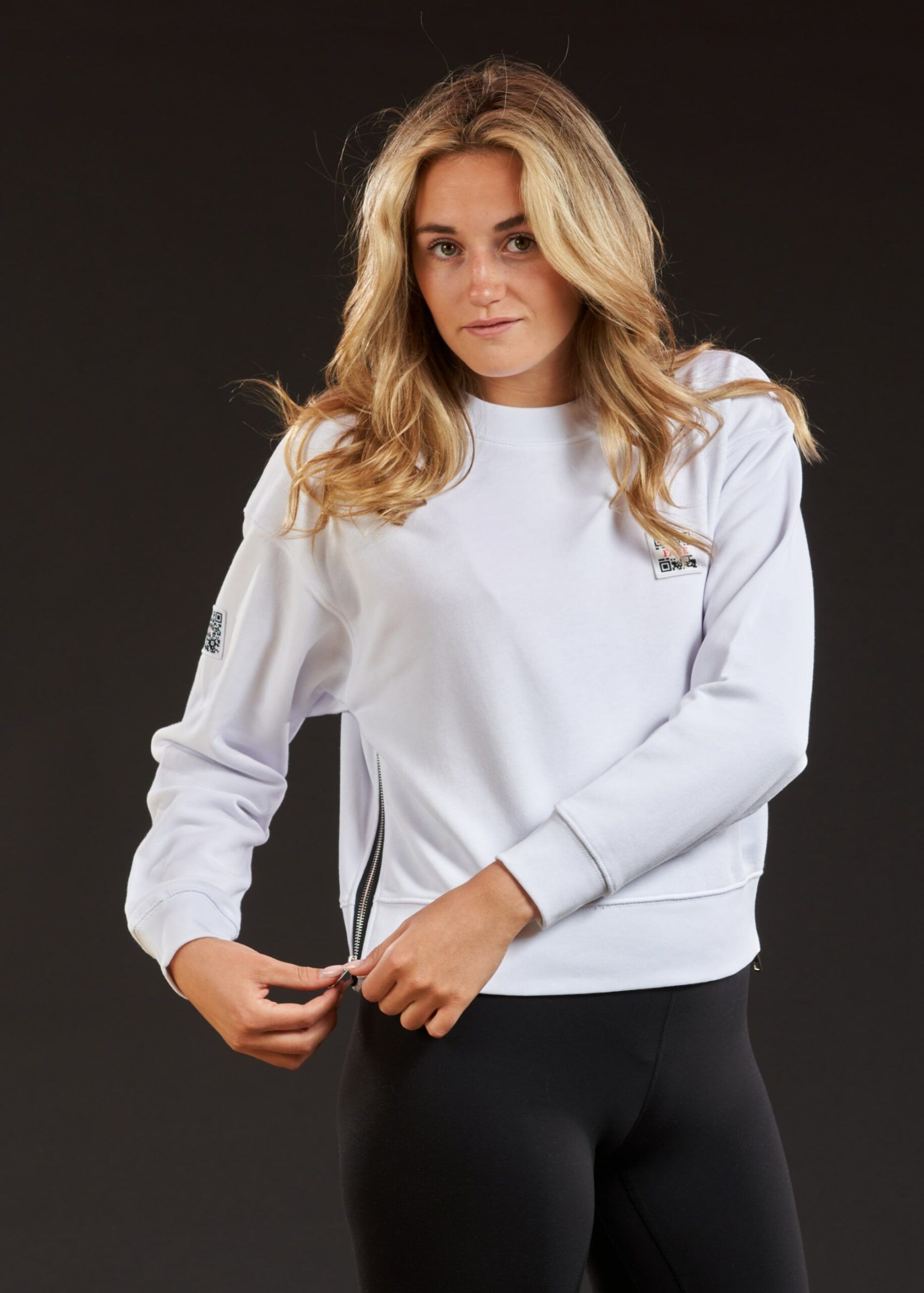 Cropped Zipper Statement | Weiß