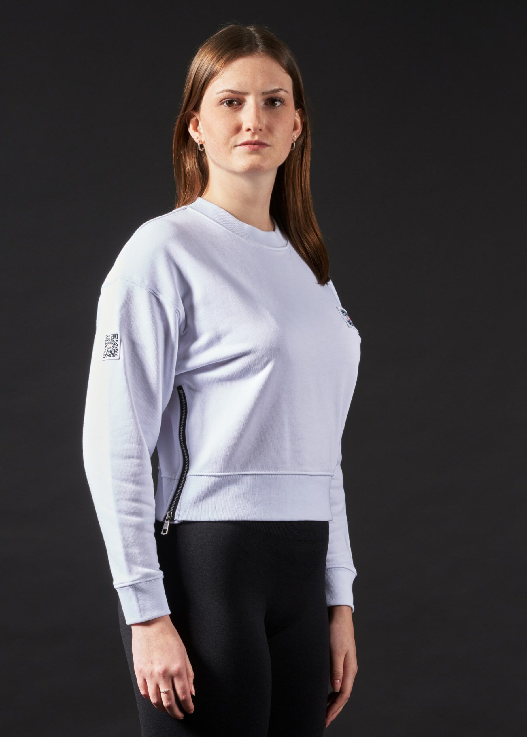 Cropped Zipper Statement | Weiß