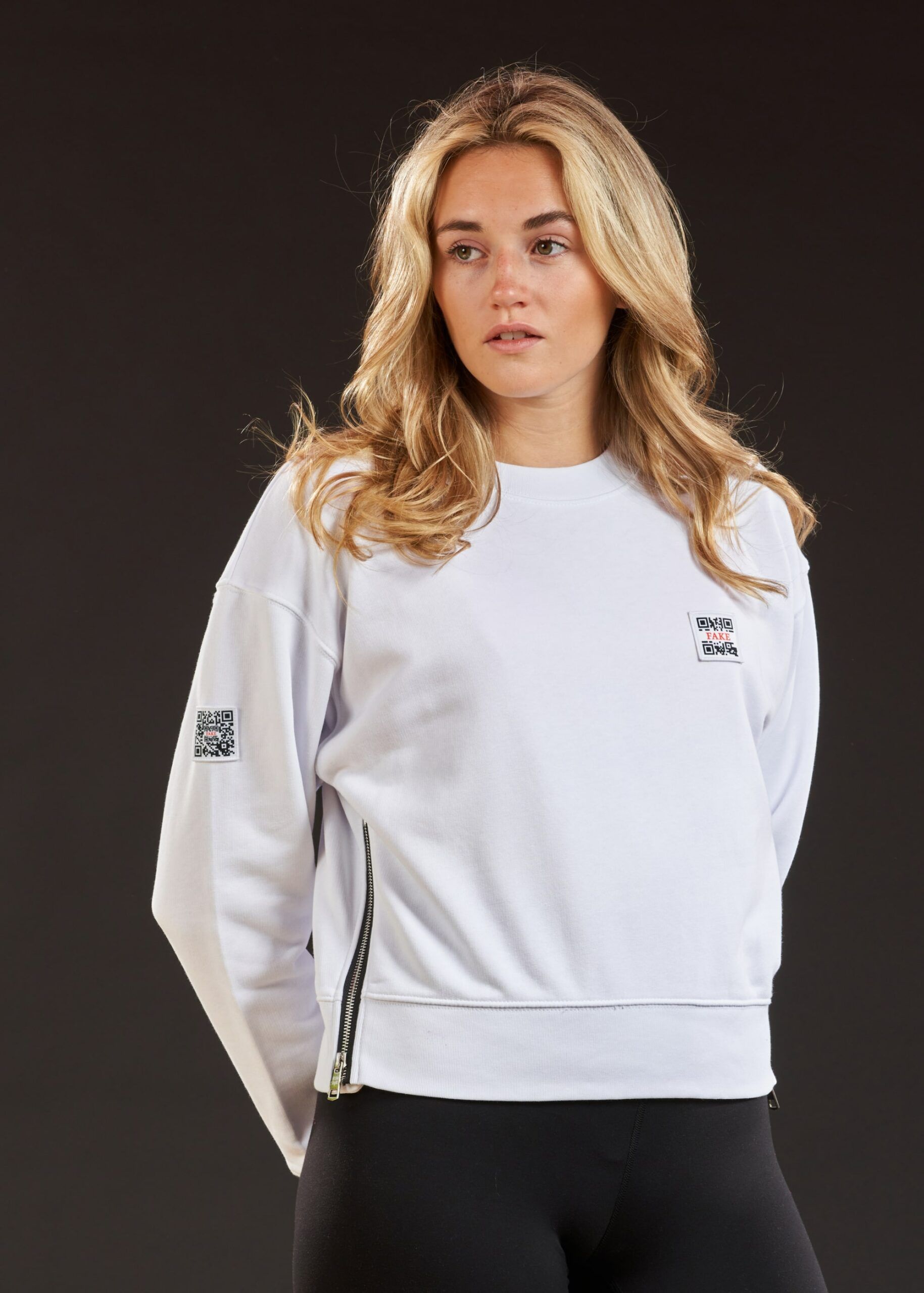 Cropped Zipper Statement | Weiß