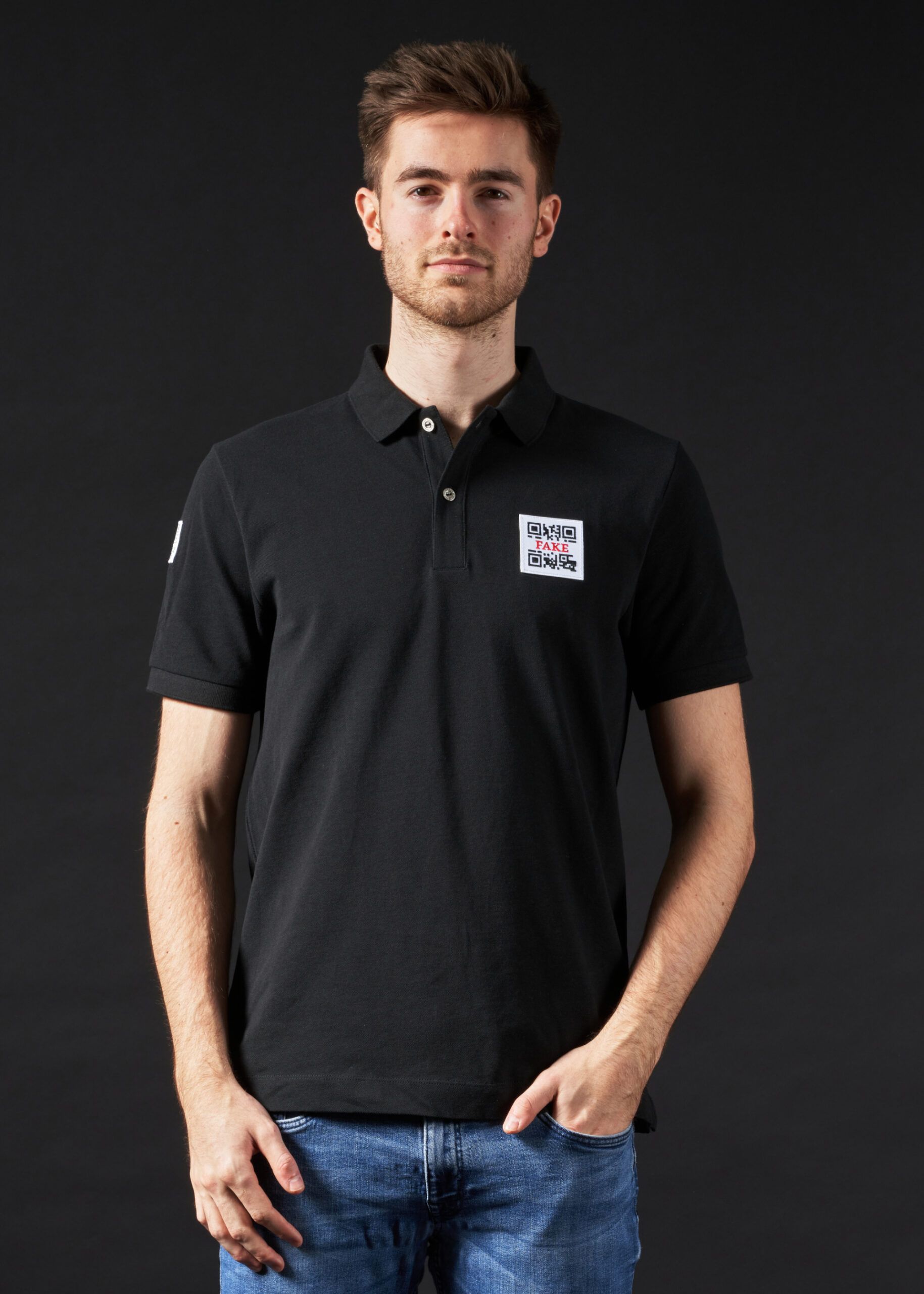 Polo-Shirt Statement | Schwarz