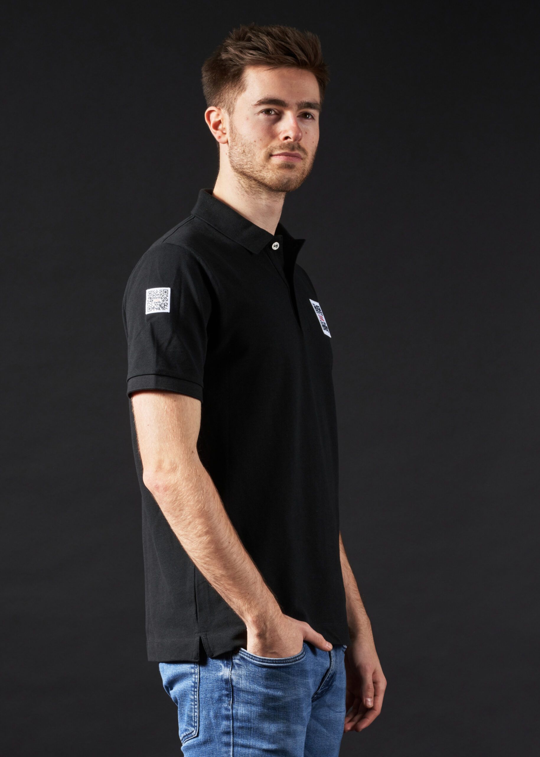 Polo-Shirt Statement | Schwarz