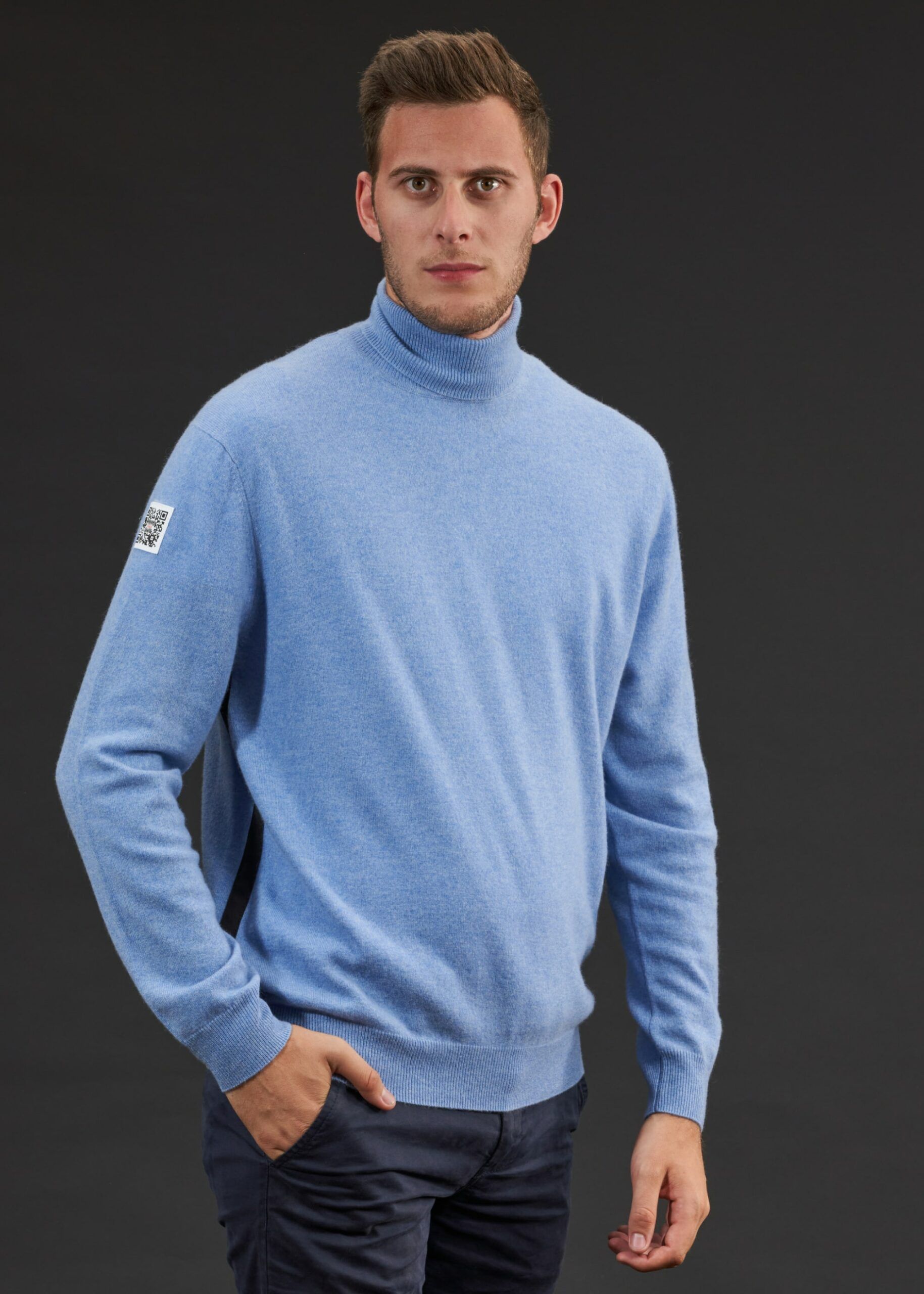 Cashmere-Rollkragenpullover Statement | Blau