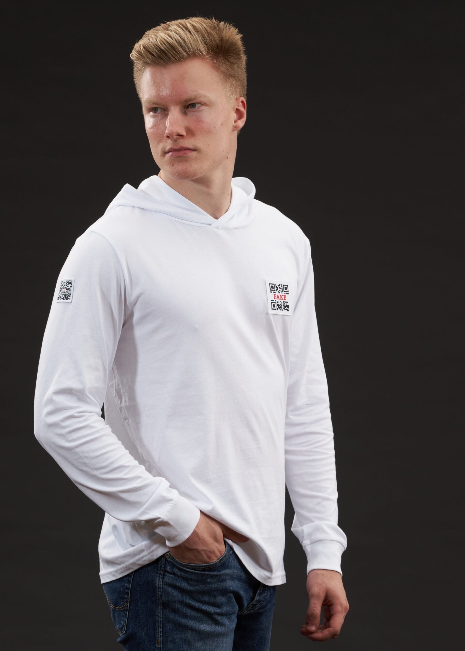 Hoodie Shirt Statement | Weiß