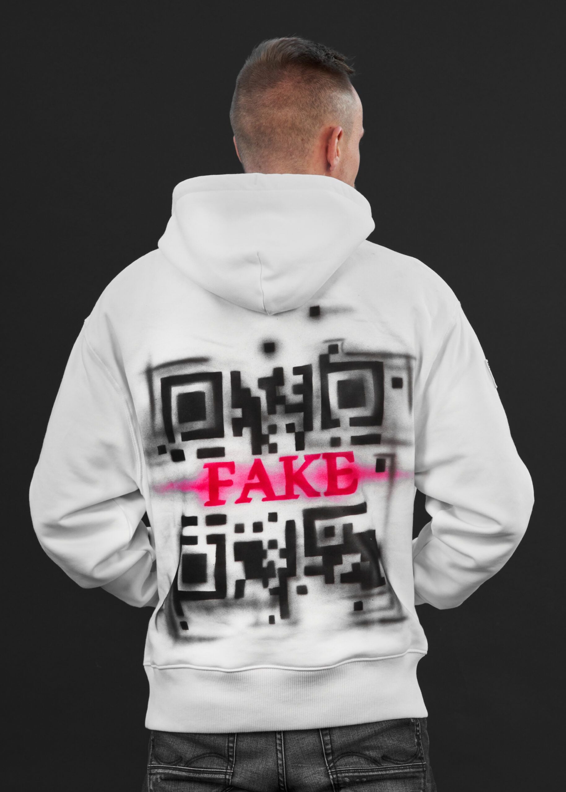 Hoodie Airbrush | Weiß