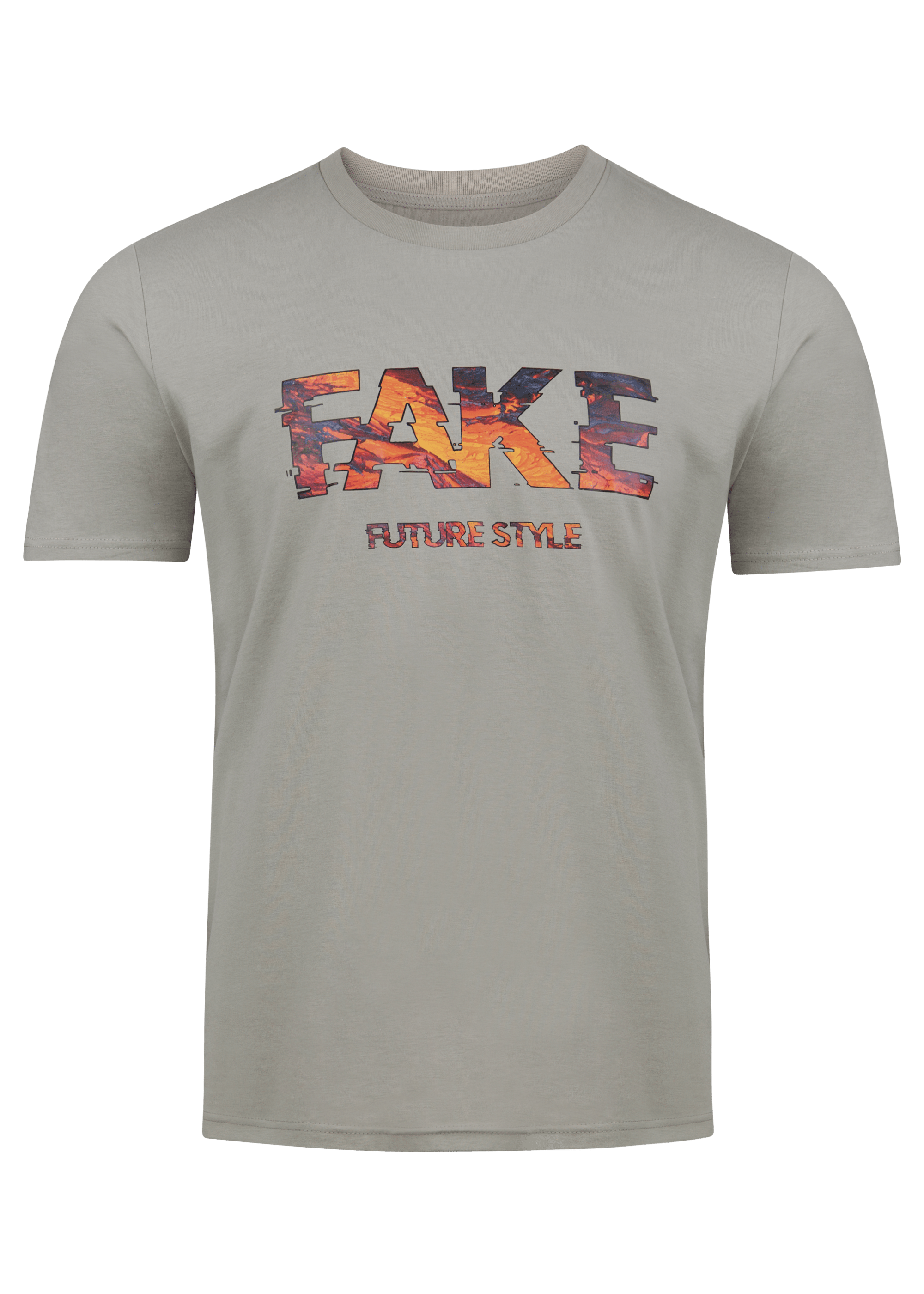 T-Shirt Red Lava Dunkelgrau