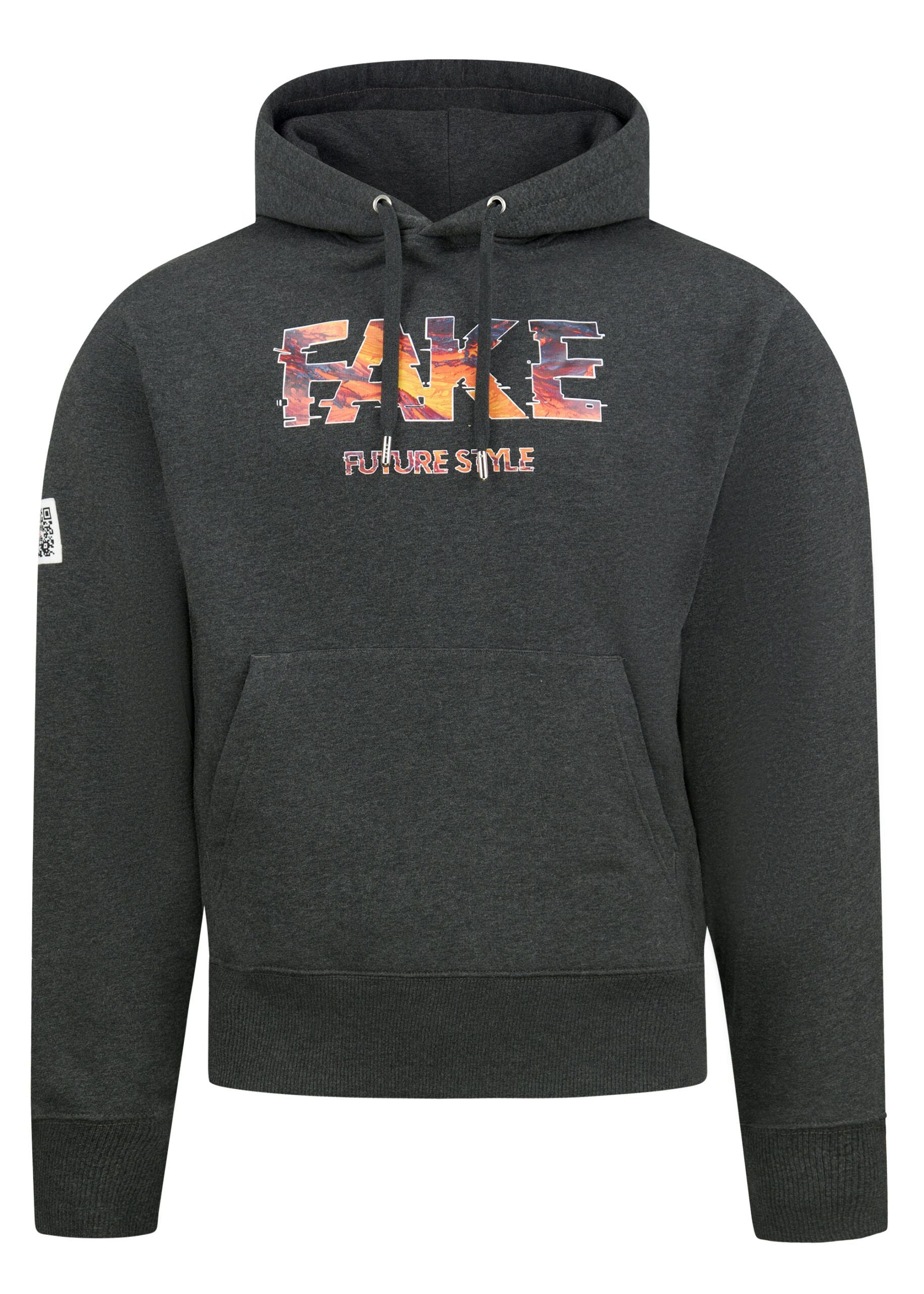 Hoodie Red Lava Dunkelgrau