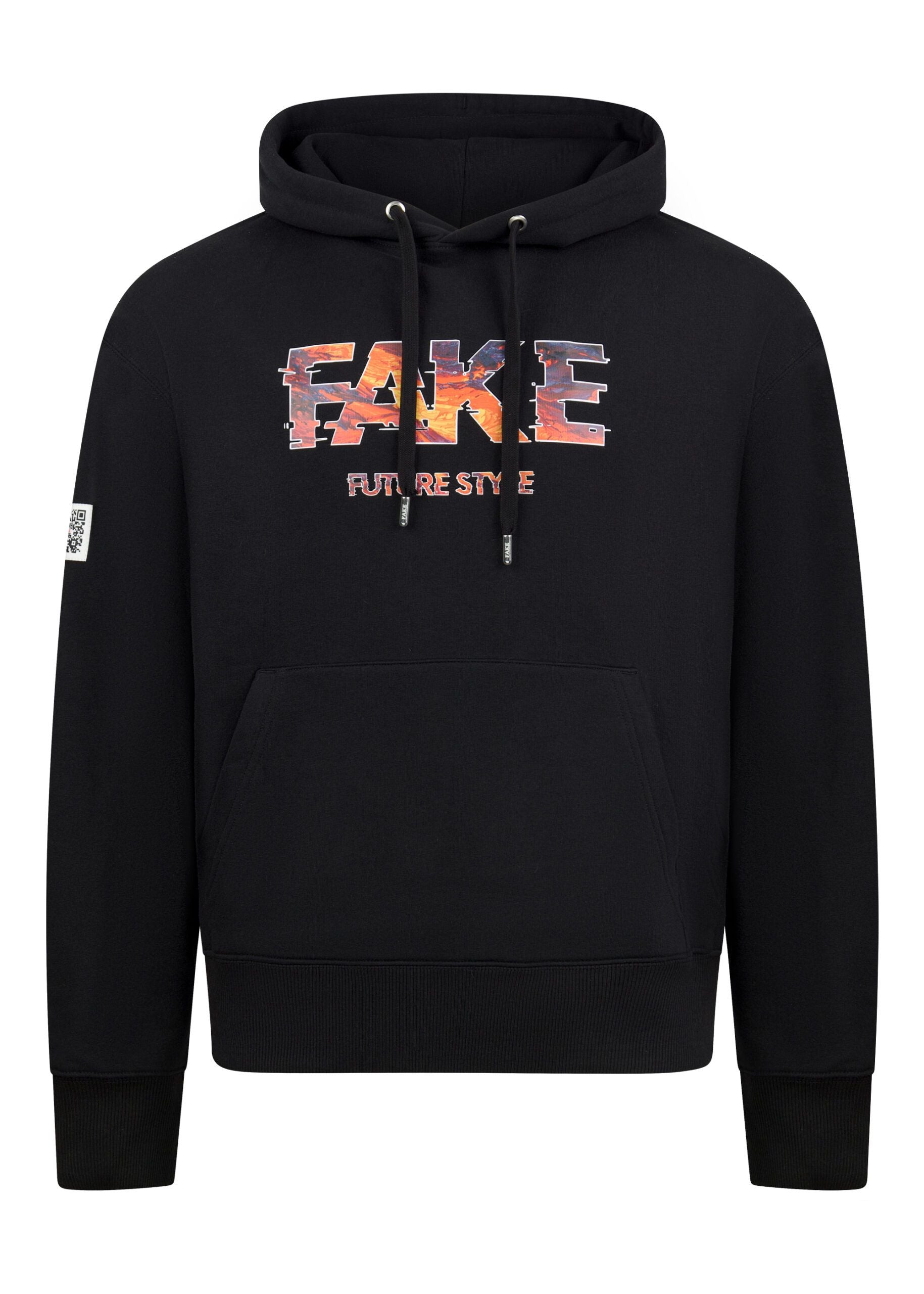 Hoodie Red Lava Schwarz