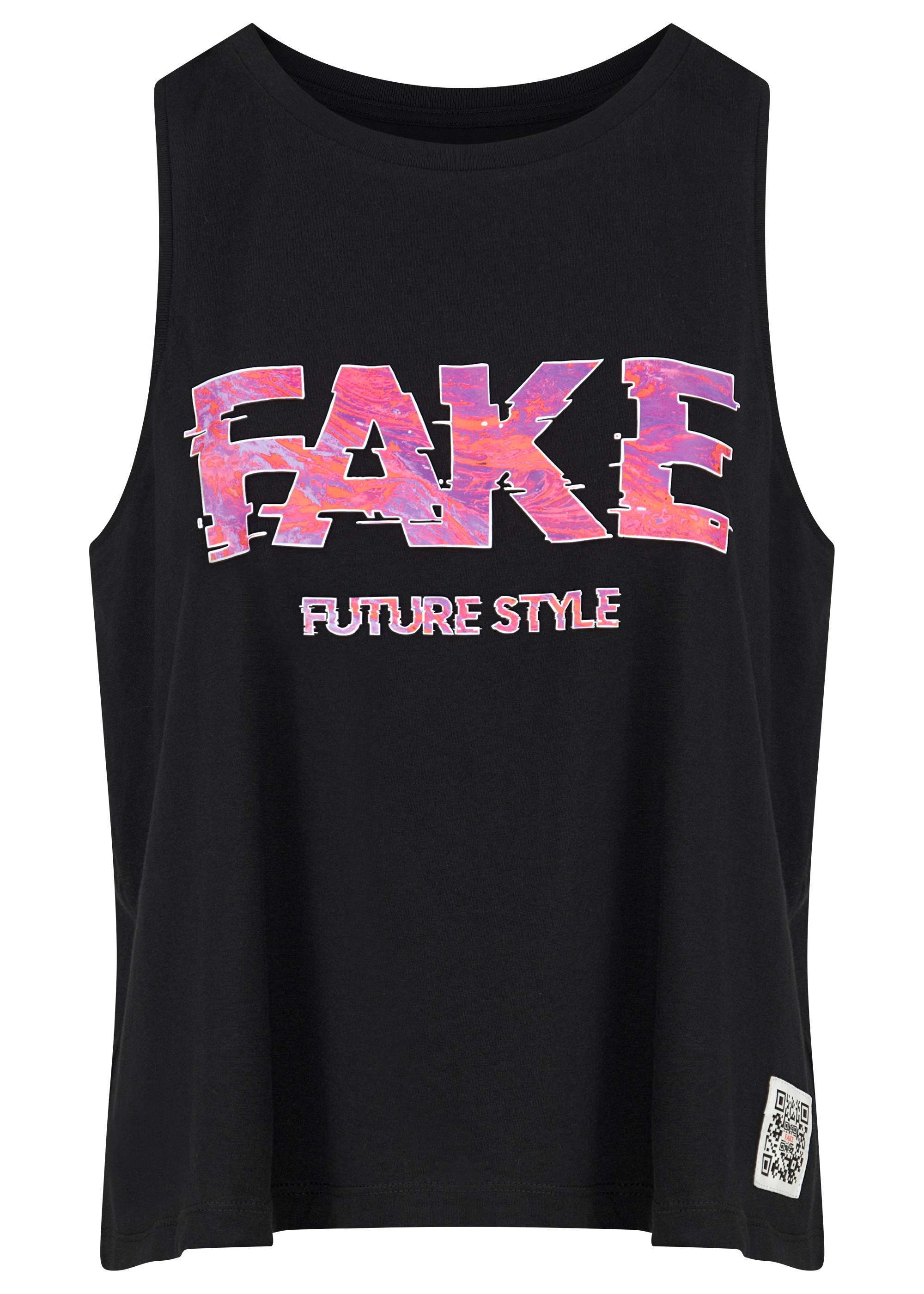 Tank Top Pink Lava Schwarz