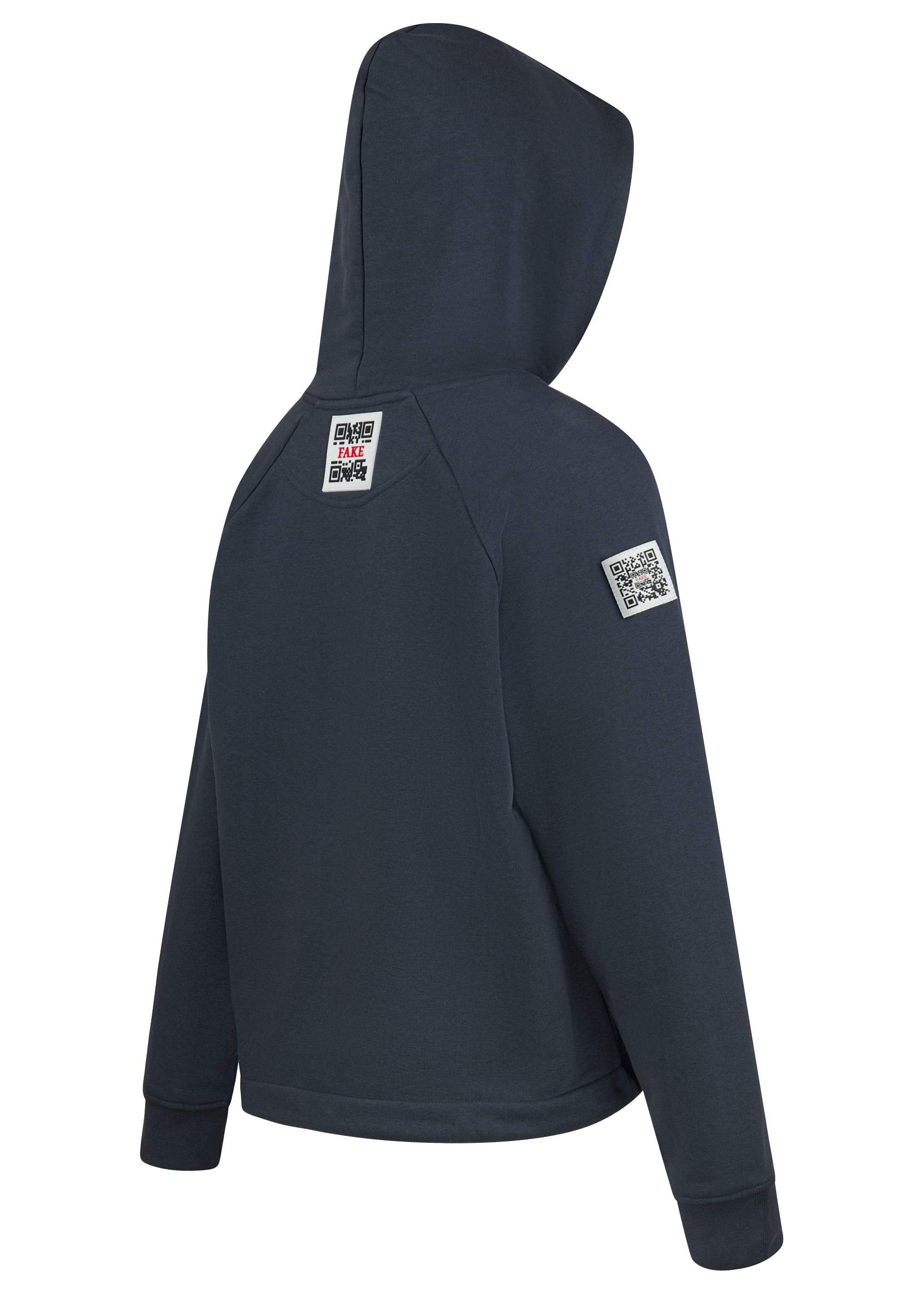 Cropped Hoodie Pink Lava Dunkelgrau