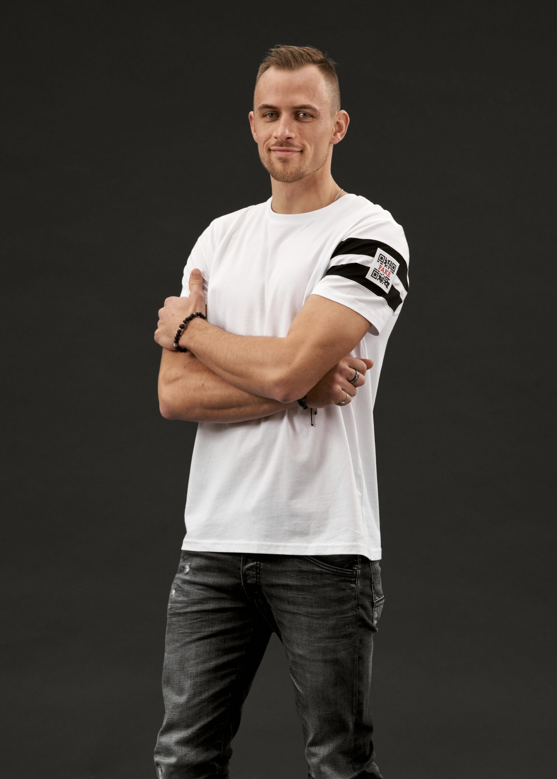 Polo-Shirt  MJ Stripes  | Weiß